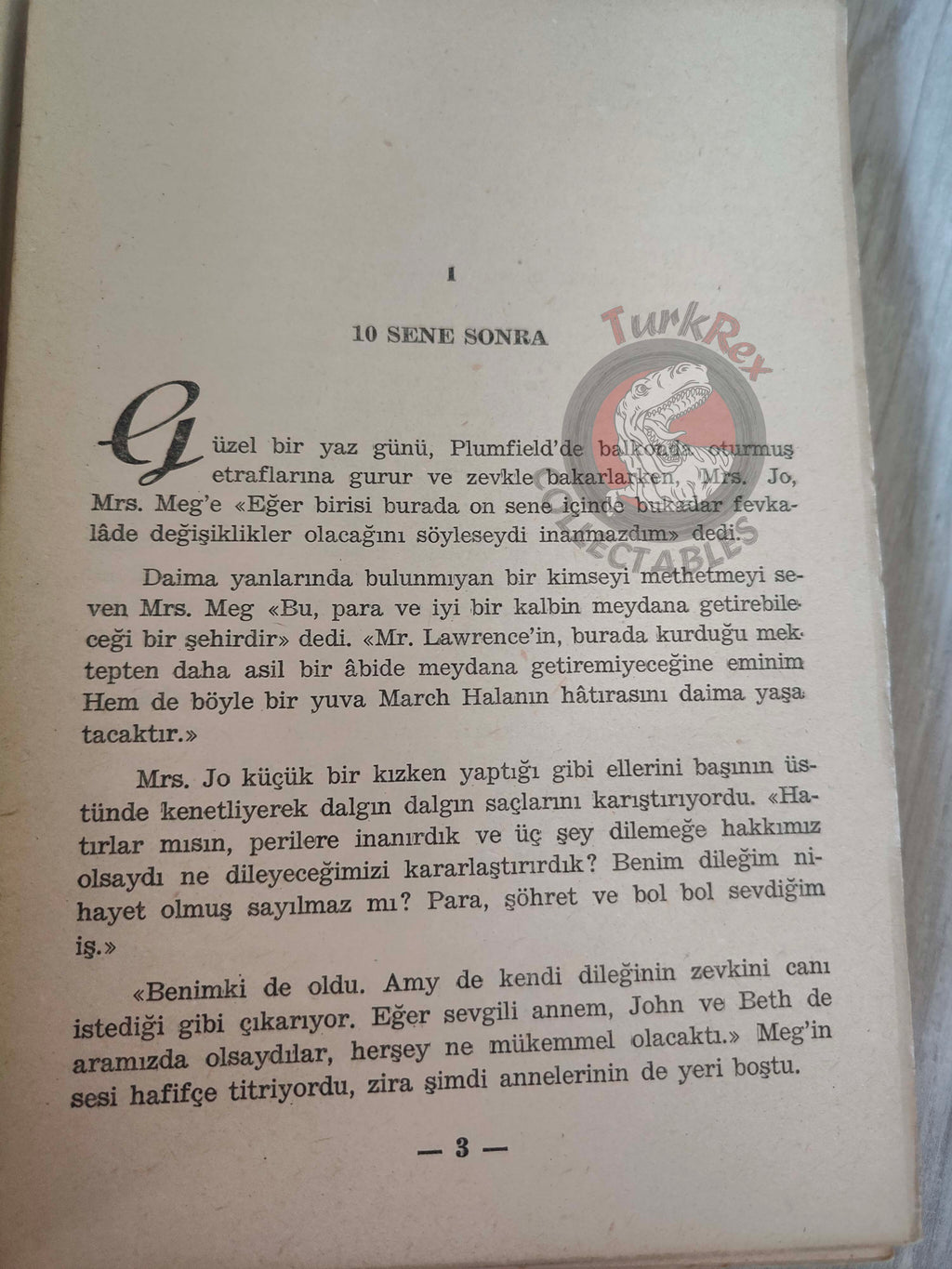 Louise M. Alcott –  Jo's Boys 1960s Turkish Book Turkey