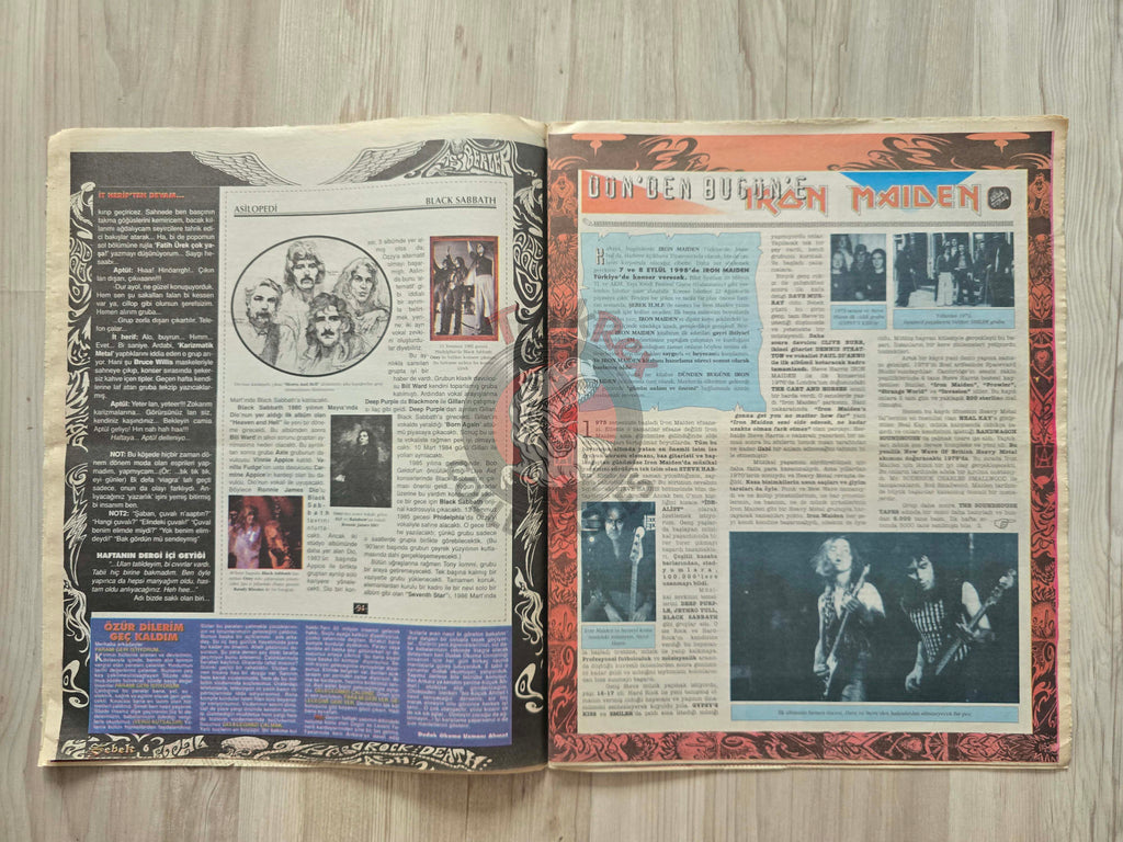 Şebek Fanzine 1998 Black Sabbath Turkish Mag Turkey Iron Maiden Immortal