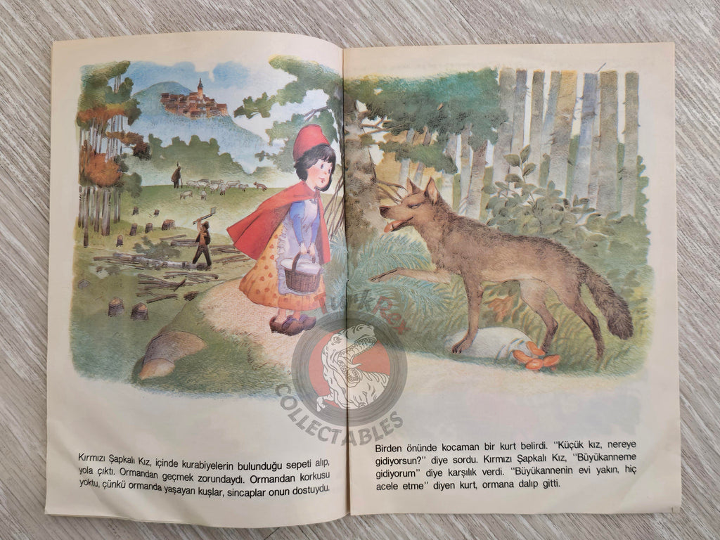 Little Red Riding Hood  – Charles Perrault 1984 Turkish Book Turkey Illustrated Grimm Brothers