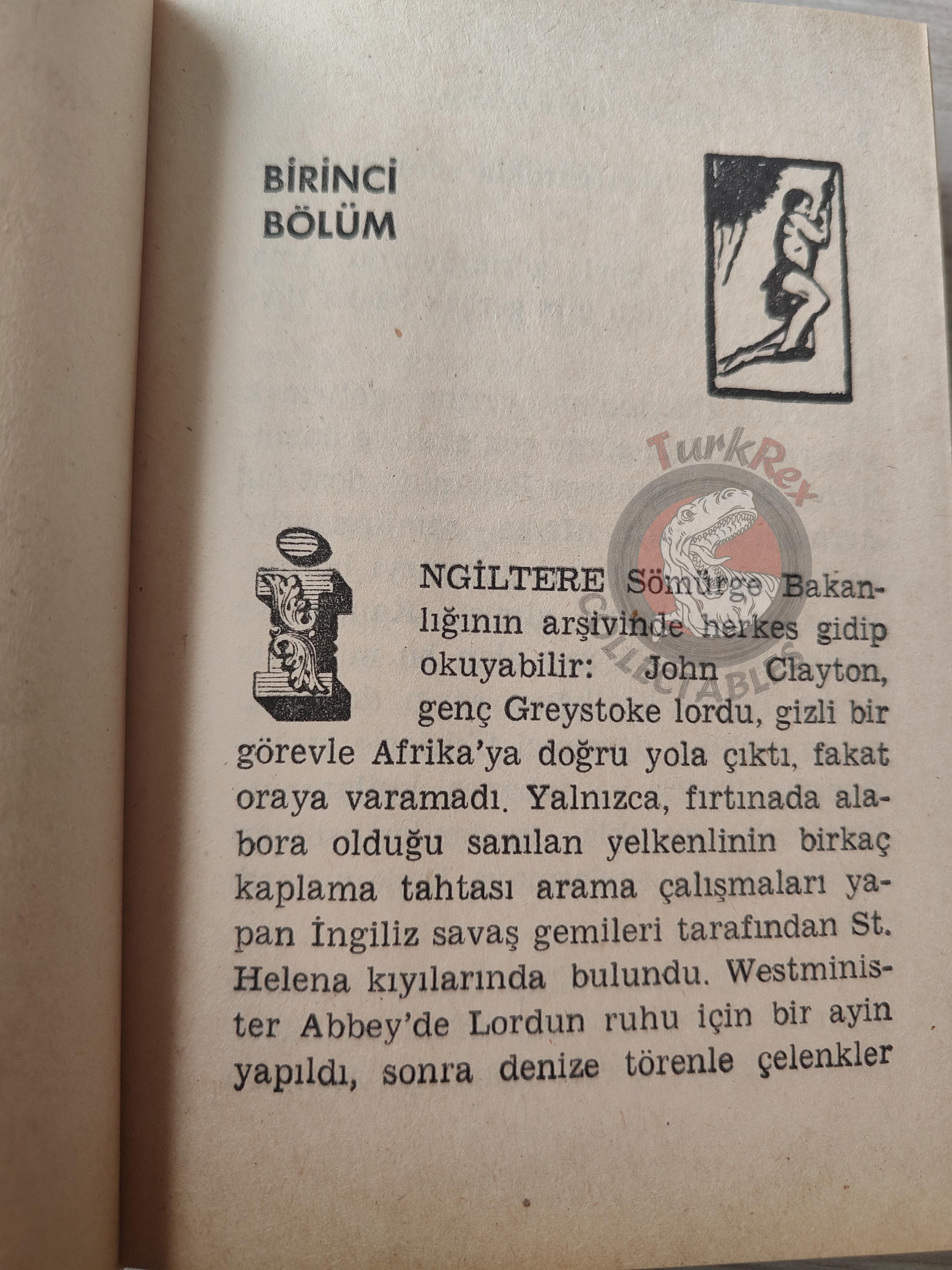 Edgar Rice Burroughs – Tarzan 1971 HC/DJ Turkish Book Turkey Illustrated Johnny Weissmuller