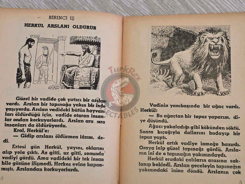 Hercules – Greek Tales 1977 Turkish Book Turkey Illustrated