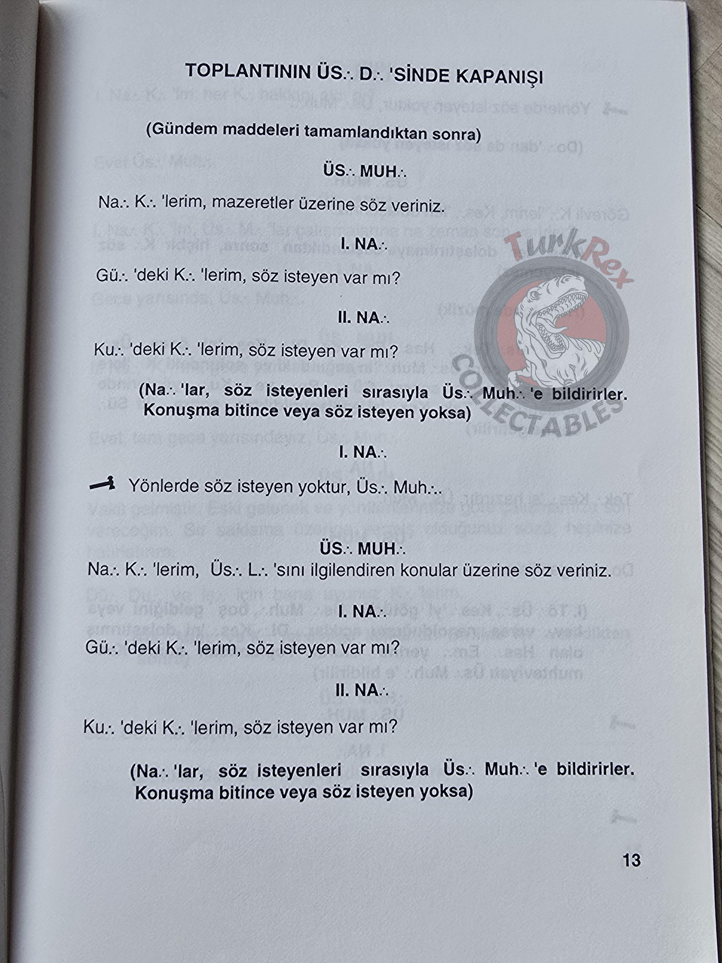 Turkish Freemasonry 3rd Degree Master Ritual 1995 Booklet Masonic Masons of Turkey
