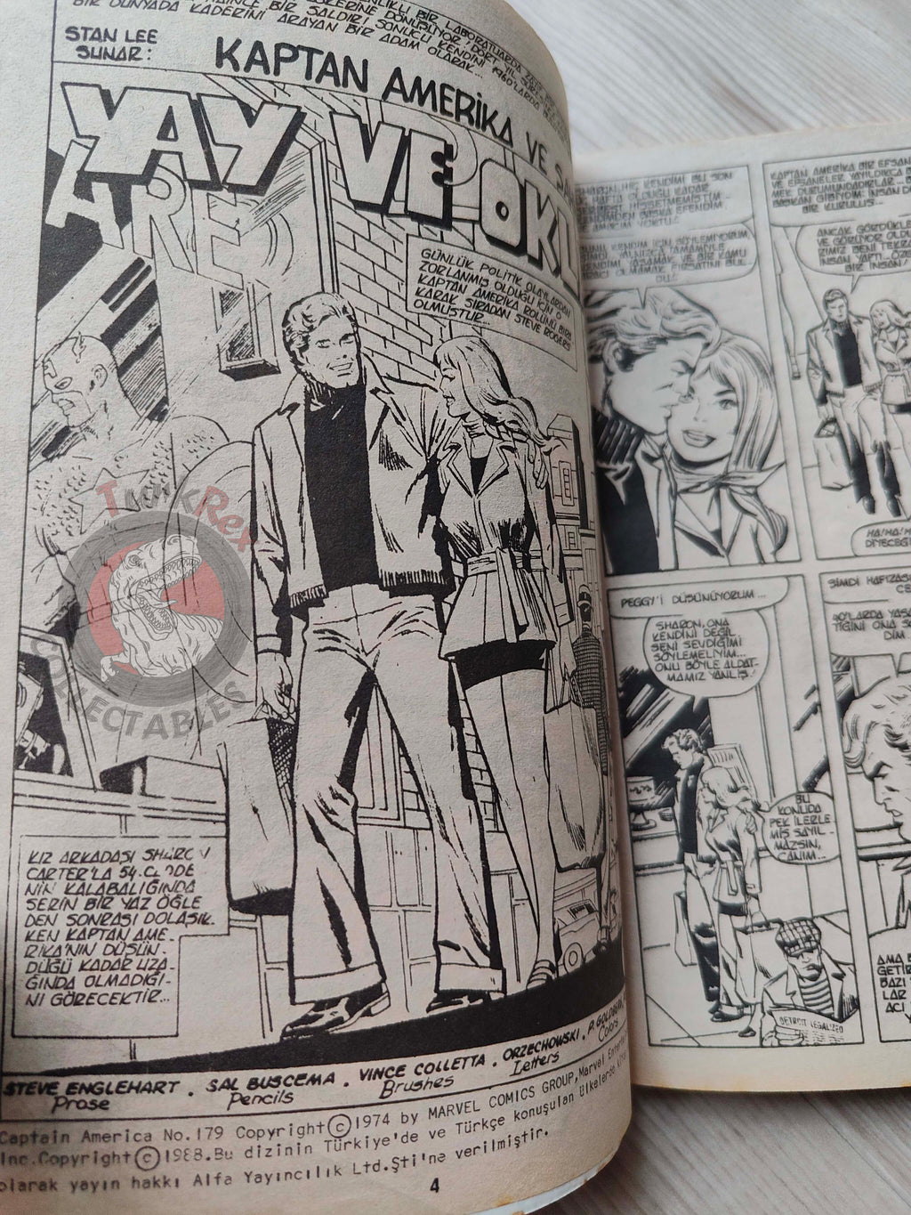 Captain America – Issue #7 1988 Turkish Comic Turkey #179 #180 #181 #182
