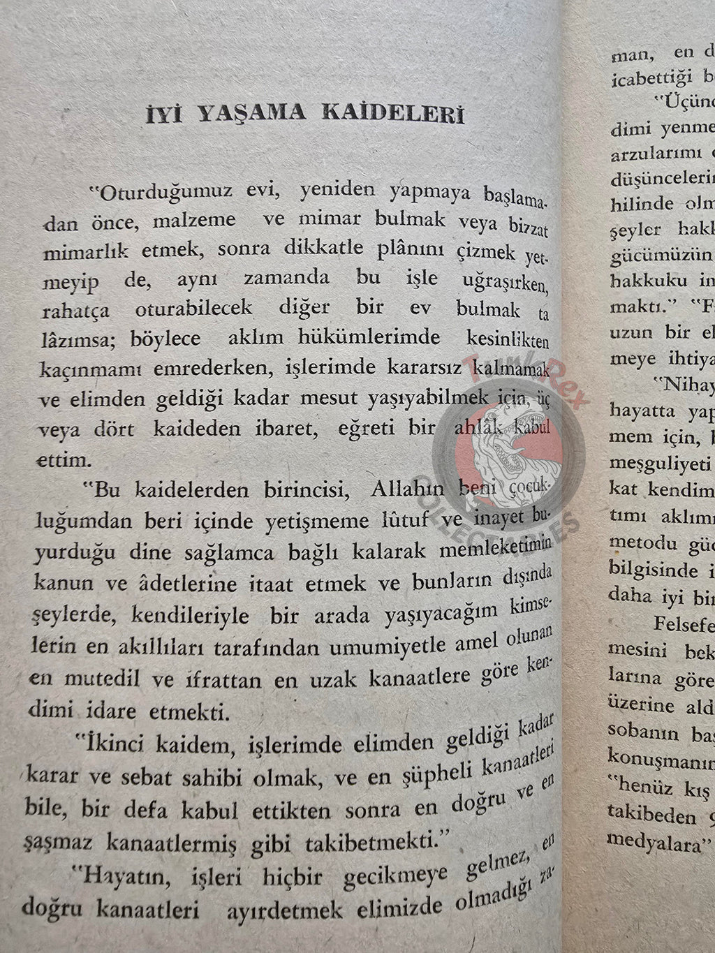 René Descartes – Meditations on First Philosophy 1962 Turkish Book Turkey