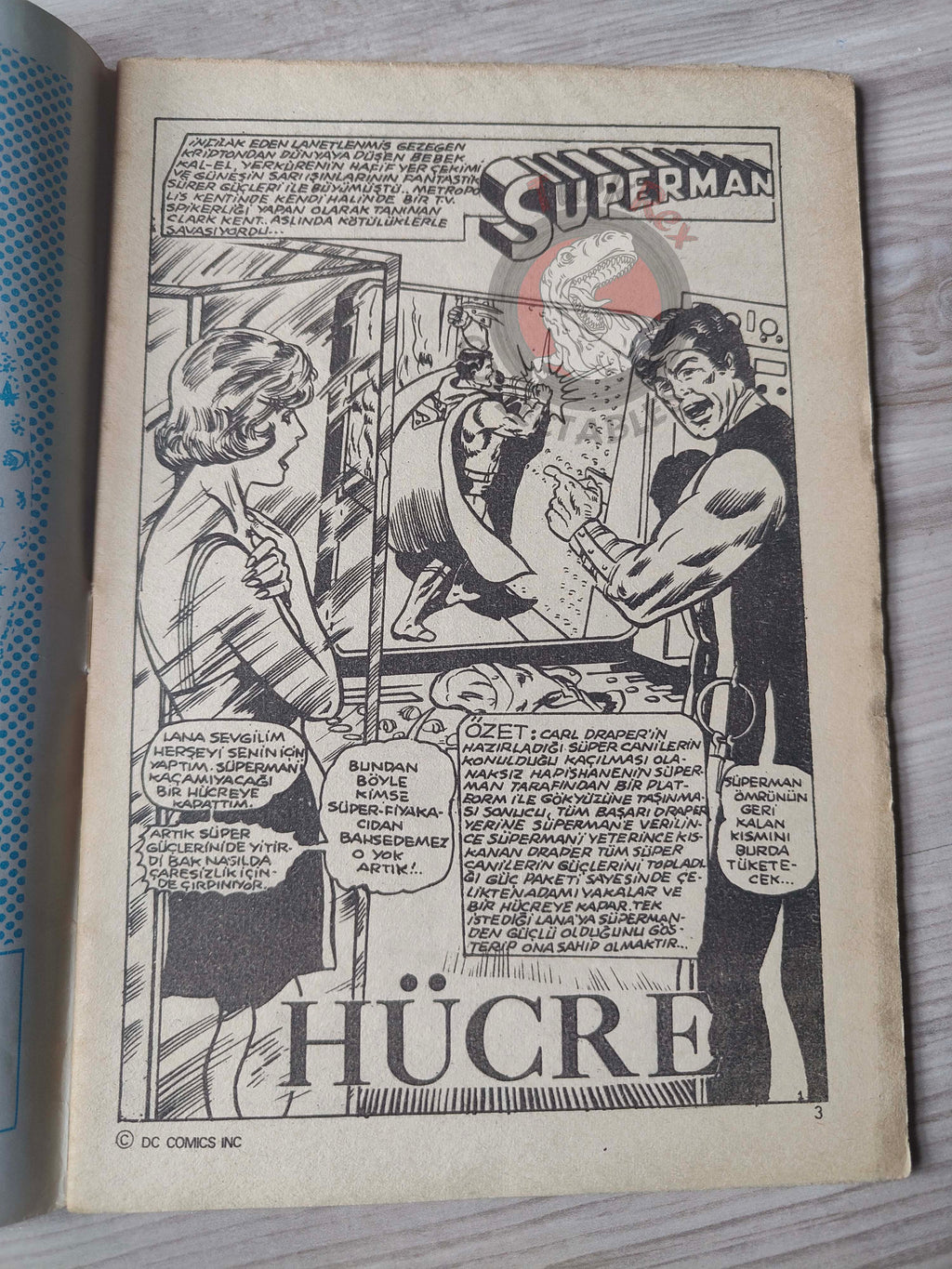 Superman #9 1980 Turkish Comic Turkey #332 Supergirl Family #192 Fuss Pot Norman Mansbridge