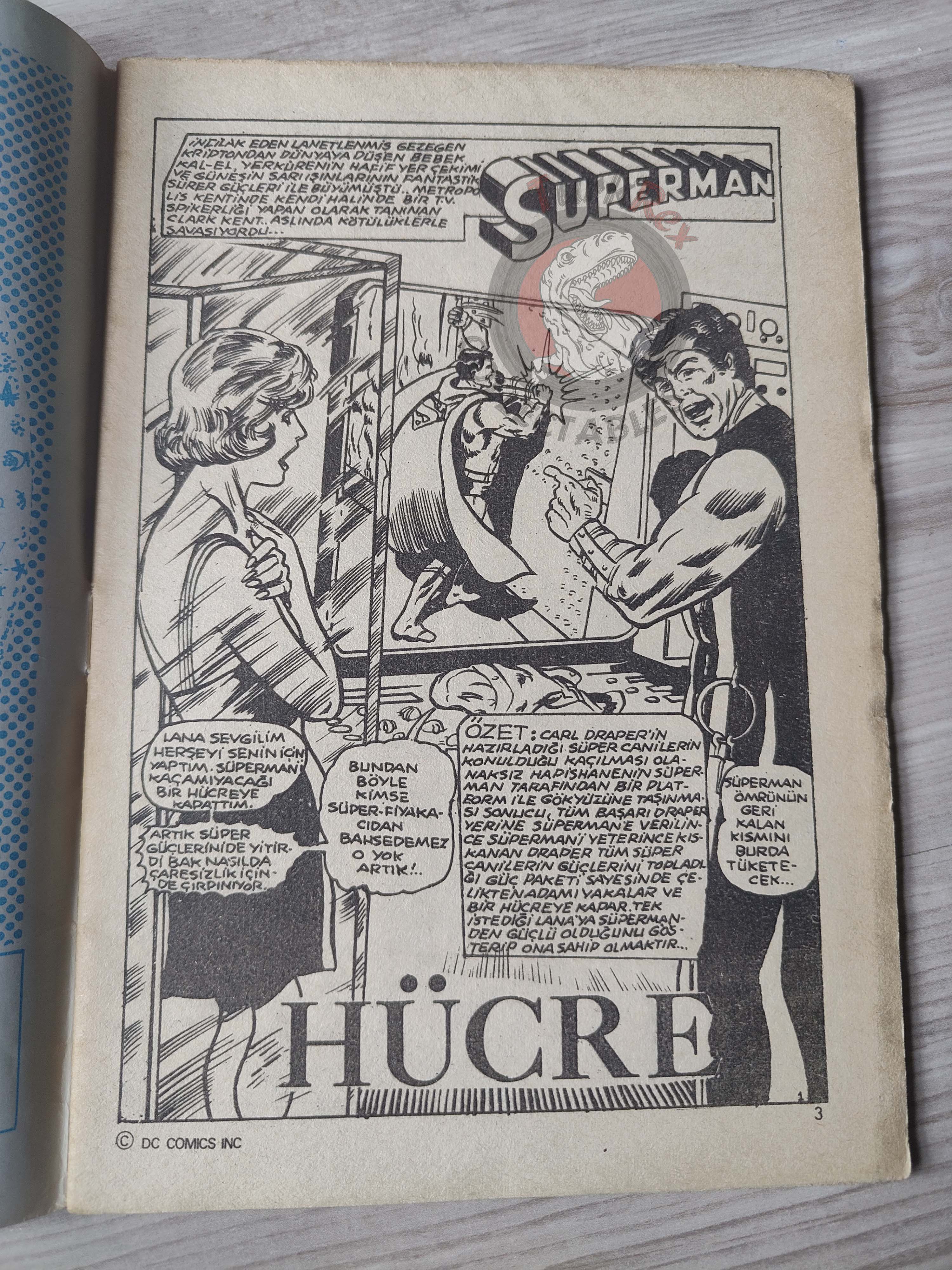 Superman #9 1980 Turkish Comic Turkey #332 Supergirl Family #192 Fuss Pot Norman Mansbridge