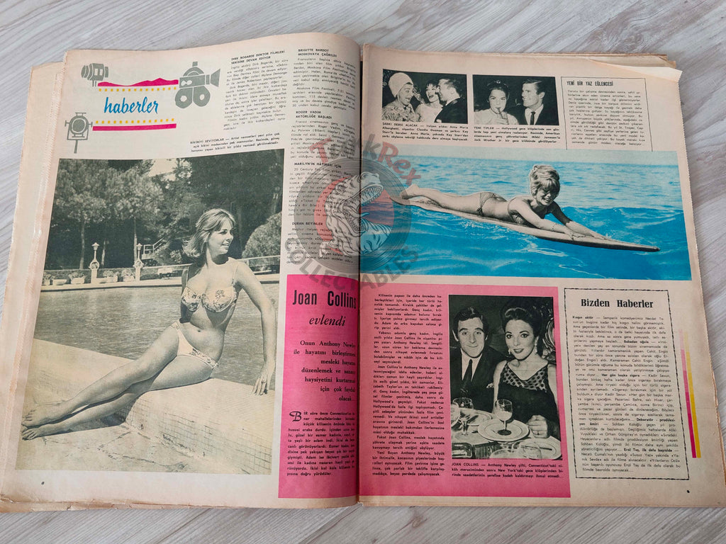 Ses 1963 Brigitte Bardot Turkish Mag Turkey Robert Mitchum Claudia Cardinale Joan Collins
