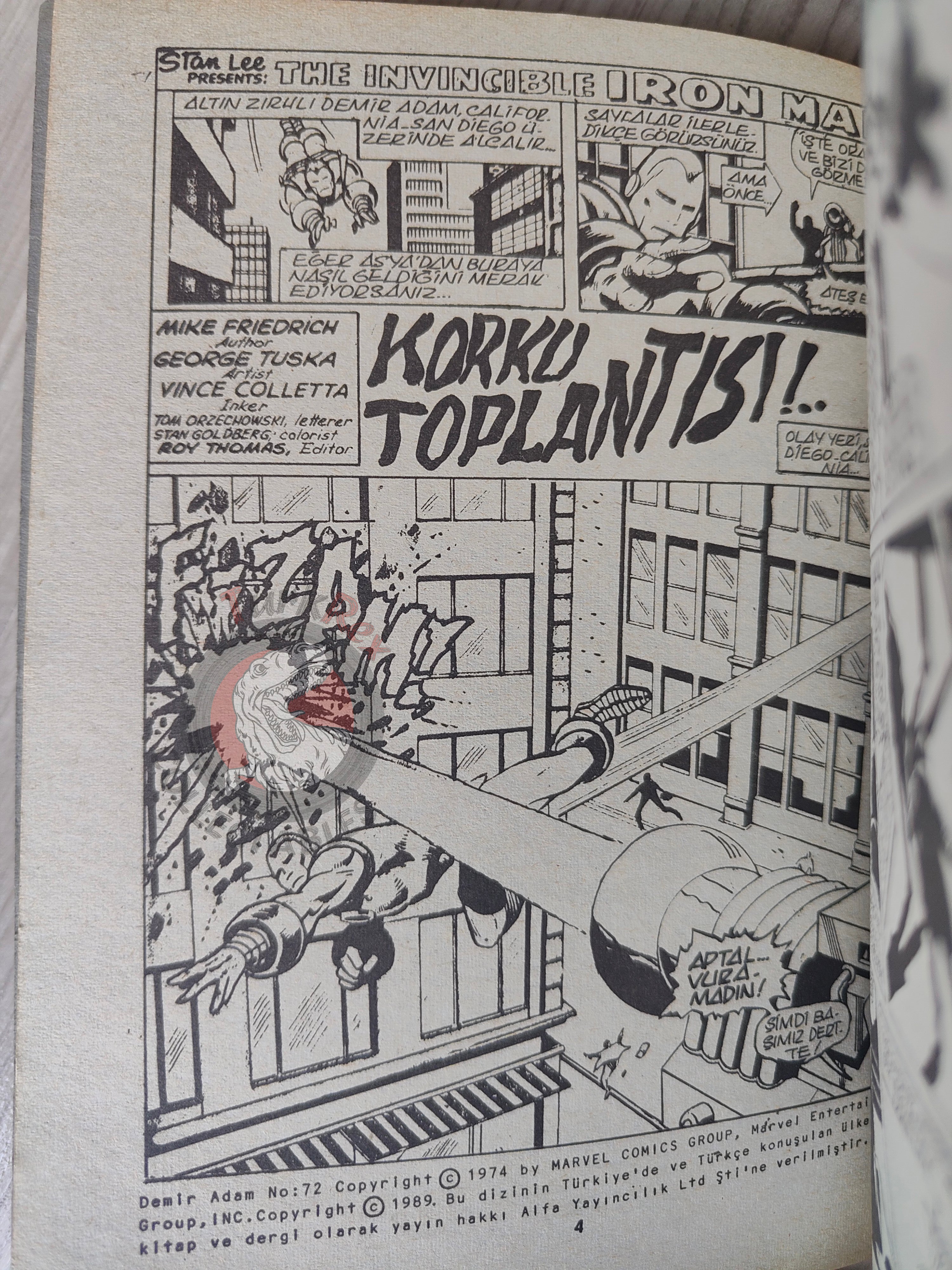 Iron Man #2 Demir Adam 1989 Turkish Comic Turkey #72 #73 #74 #75