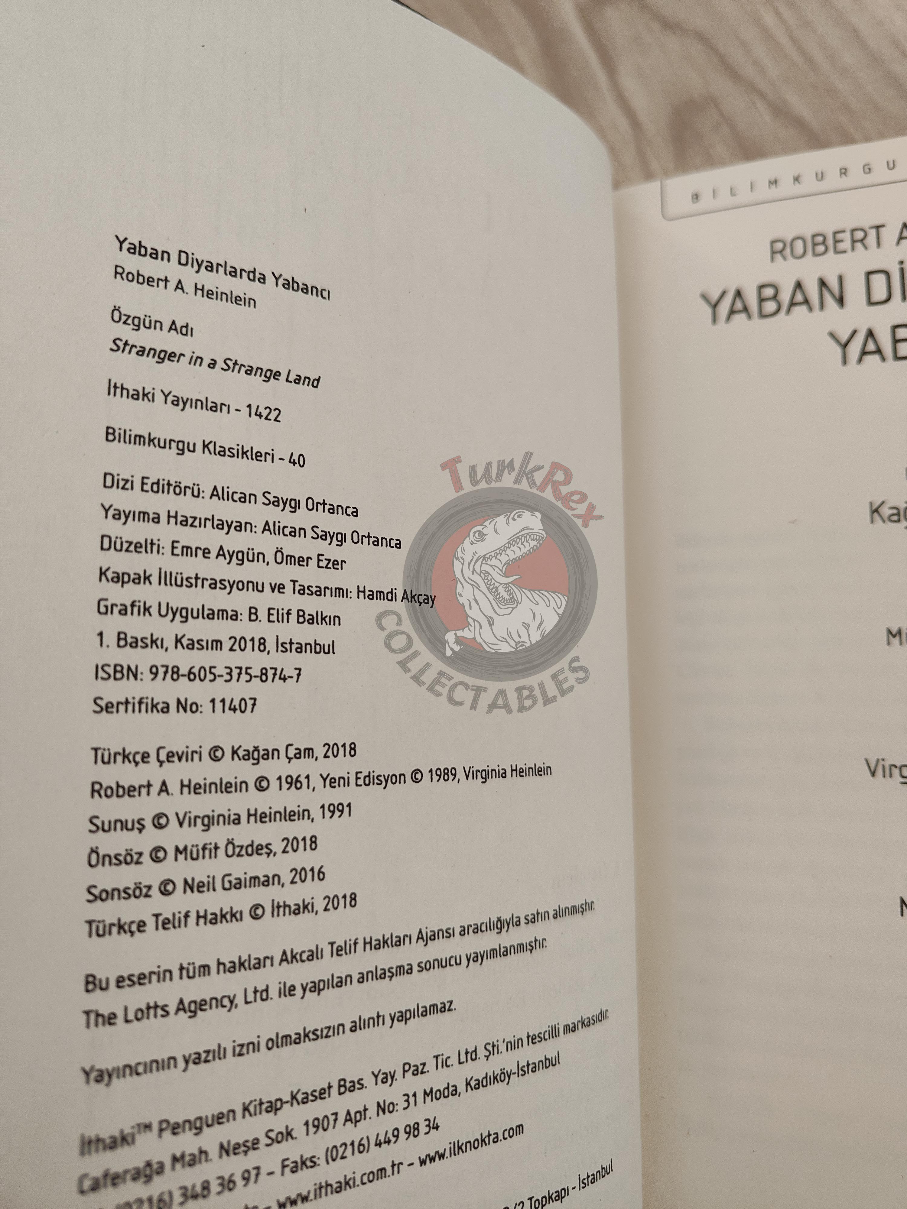 Robert A. Heinlein  – Stranger in a Strange Land 2018 Turkish Book Turkey