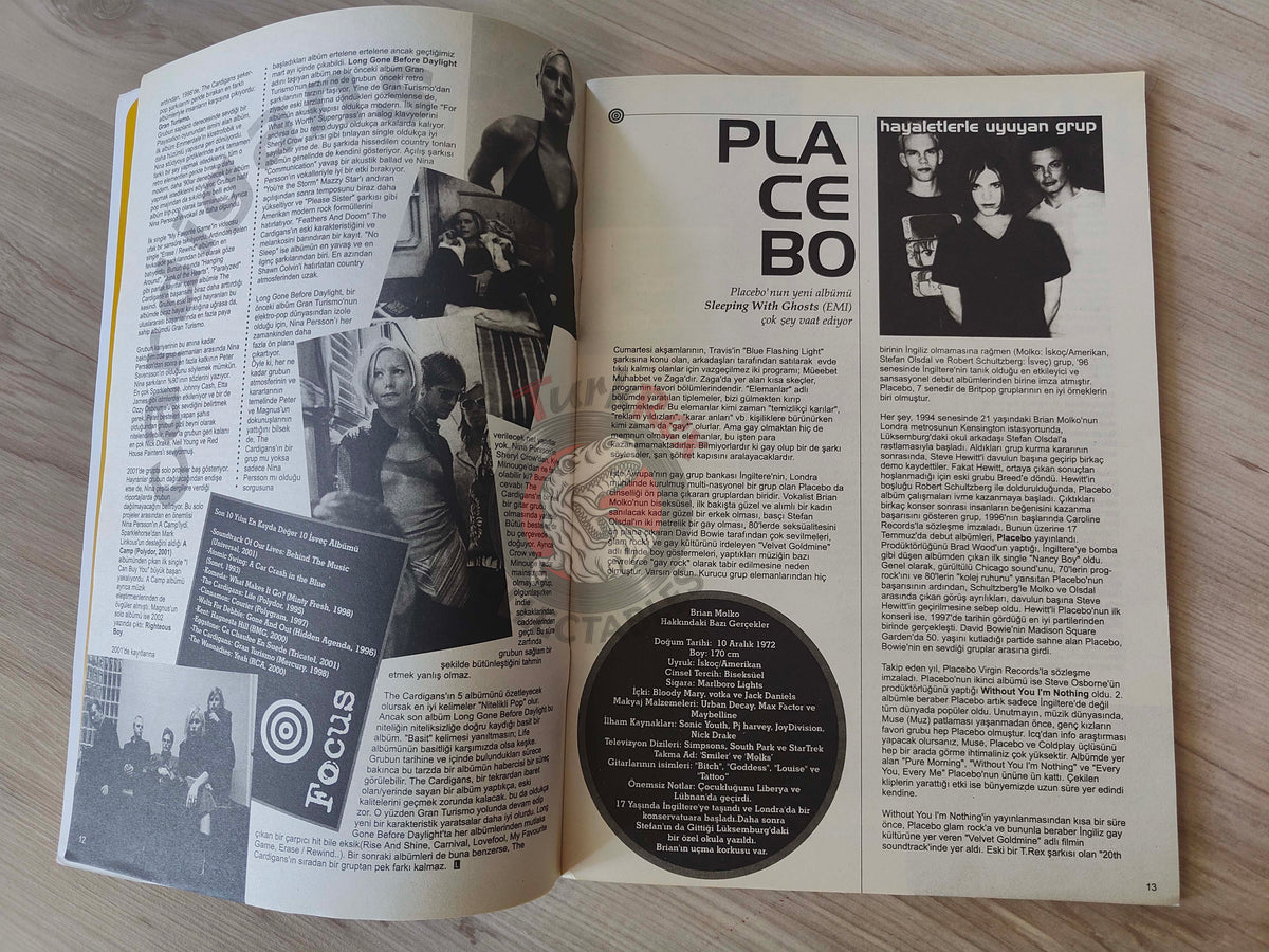 Lull 2003 Placebo Turkish Mag Turkey The Cardigans Lou Reed Ryuichi Sakamoto