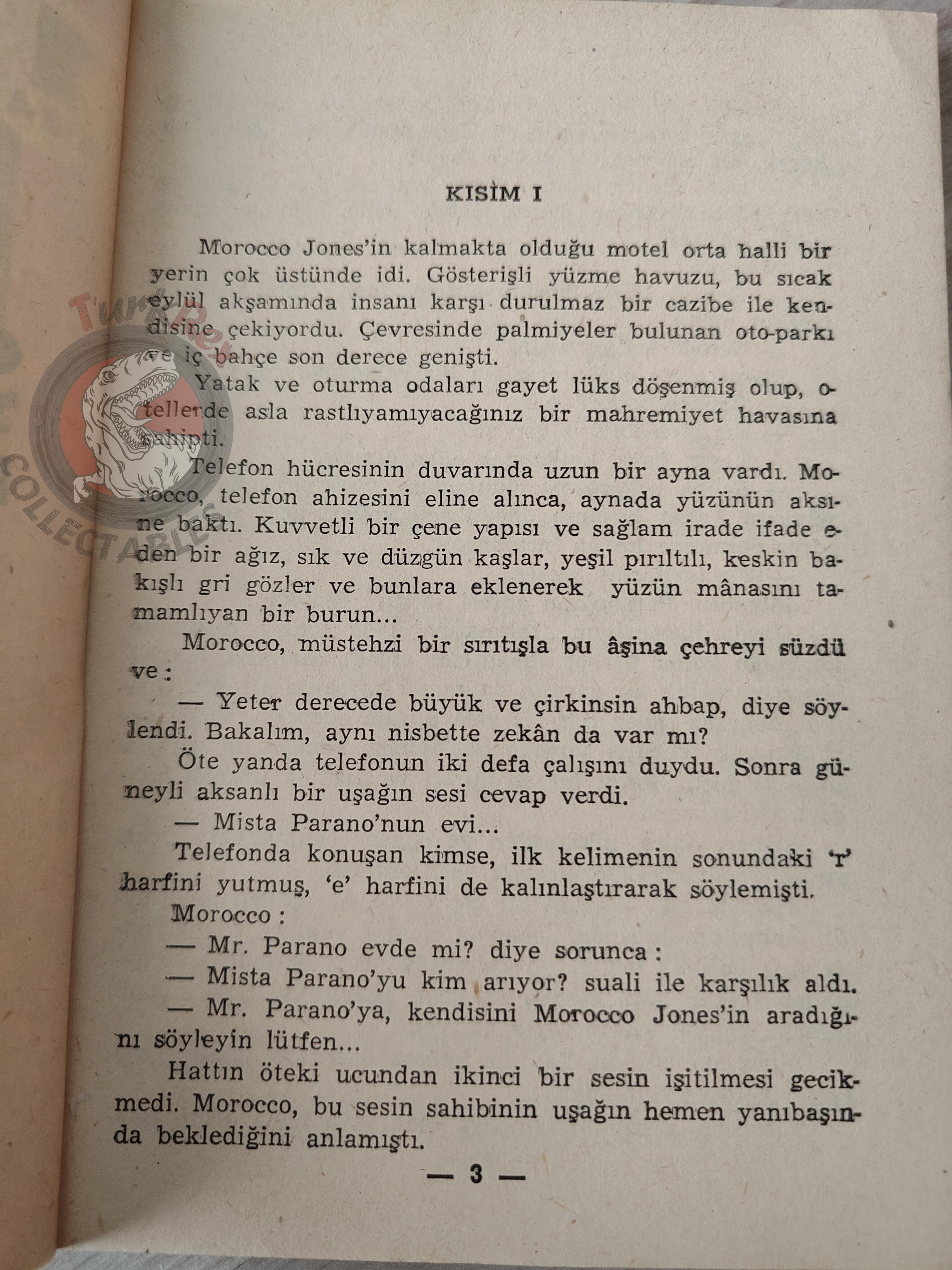 Jack Baynes – Morocco Jones 1954 1st Turkish Book Turkey
