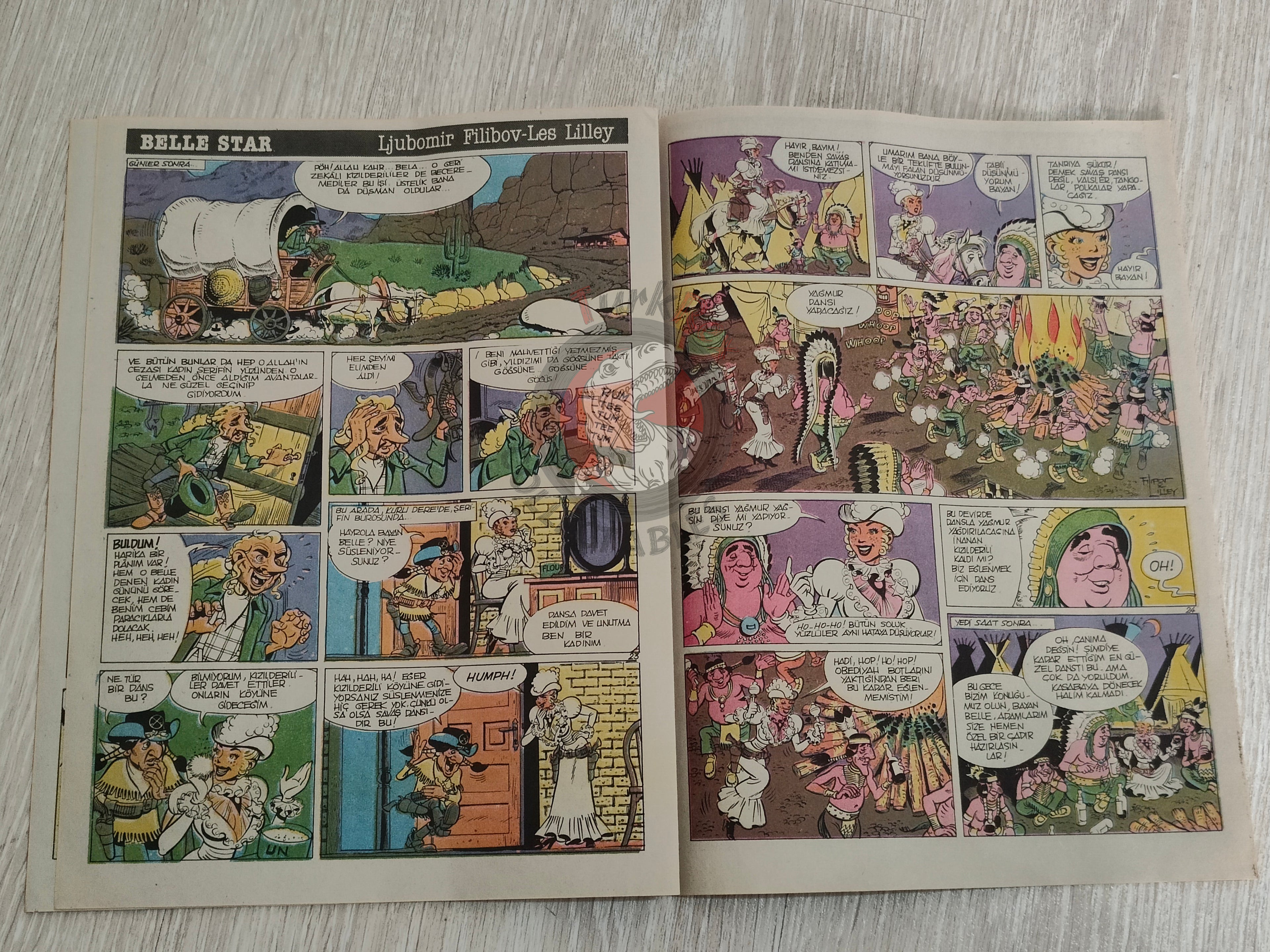 Milliyet Çizgi Roman #6 1988 Turkish Comic Turkey Belle Star Mr. Abernathy Green Force Five