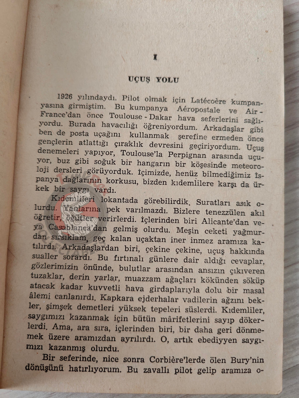 Antoine de Saint-Exupéry – Terre des Hommes 1954 Turkish Book Turkey