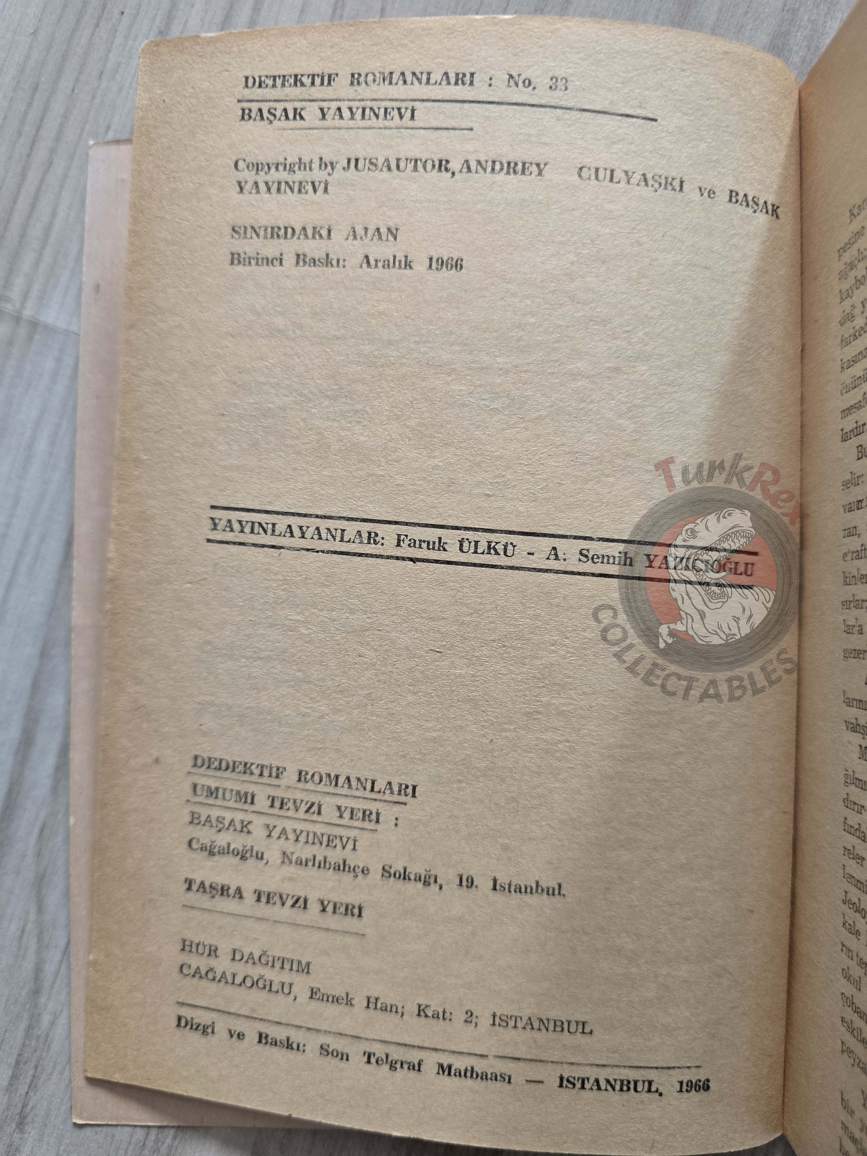 Andrei Gulyashki - Avvakum Zakov  1966 1st Turkish Book Turkey