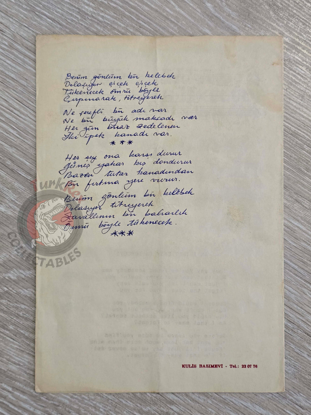 Engelbert Humperdinck & Alpay – Am I That Easy to Forget Turkish Vintage Musical Notes Sheet Turkey