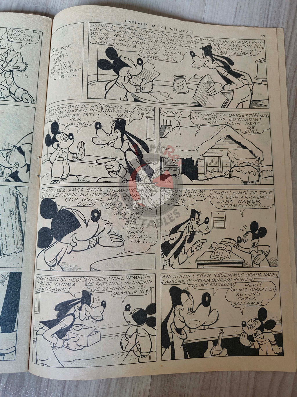 Mickey Mouse Mag #51 1962 Turkish Comic Turkey Walt Disney Donald Duck Goofy