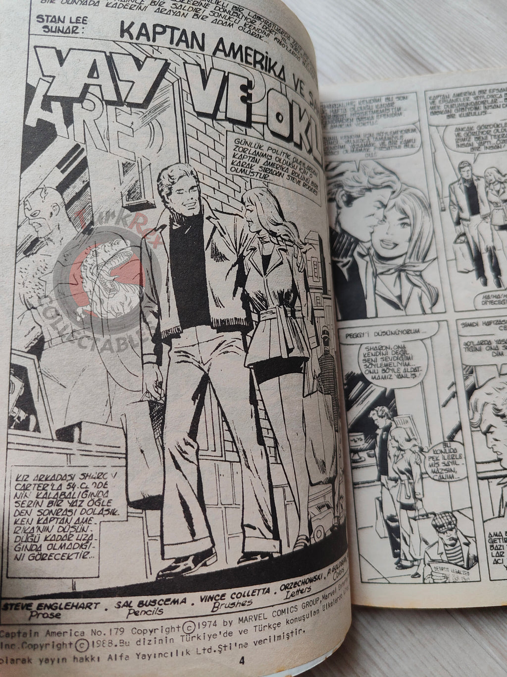 Captain America – Issue #7 1988 Turkish Comic Turkey #179 #180 #181 #182