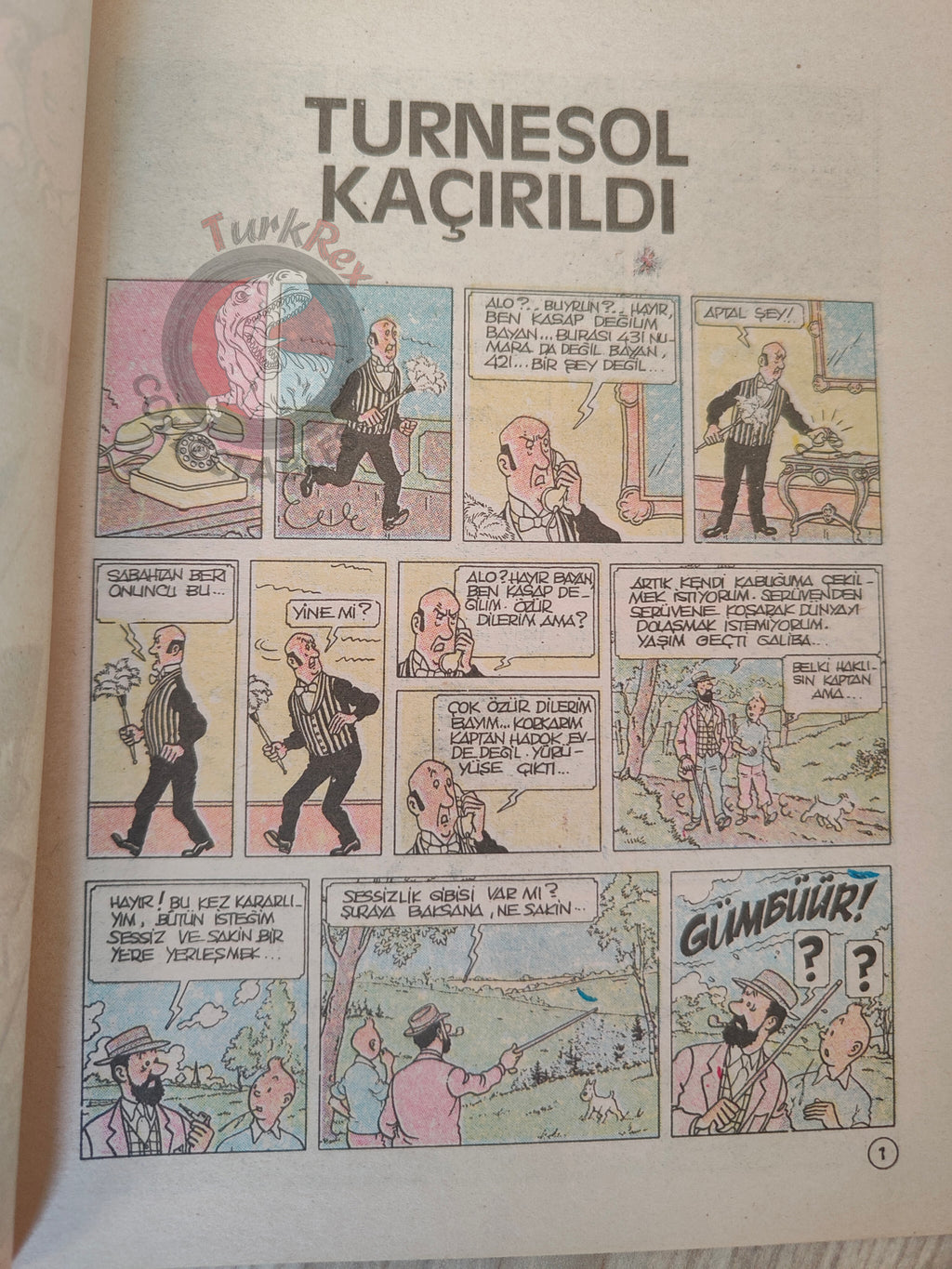 Tintin – The Calculus Affair 1989 Turkish Edition Comic Turkey