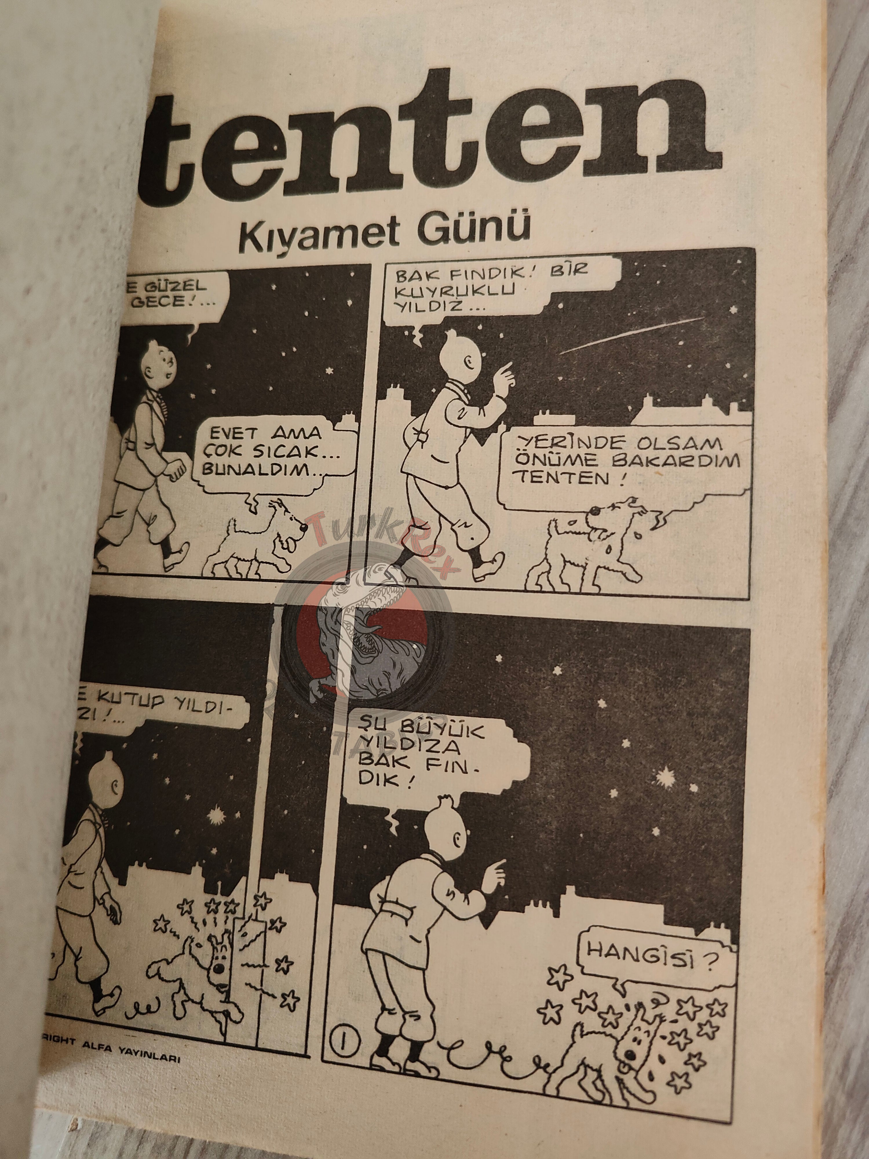 Tintin – The Calculus Affair & The Shooting Star 1980s Turkish Edition Comic Turkey
