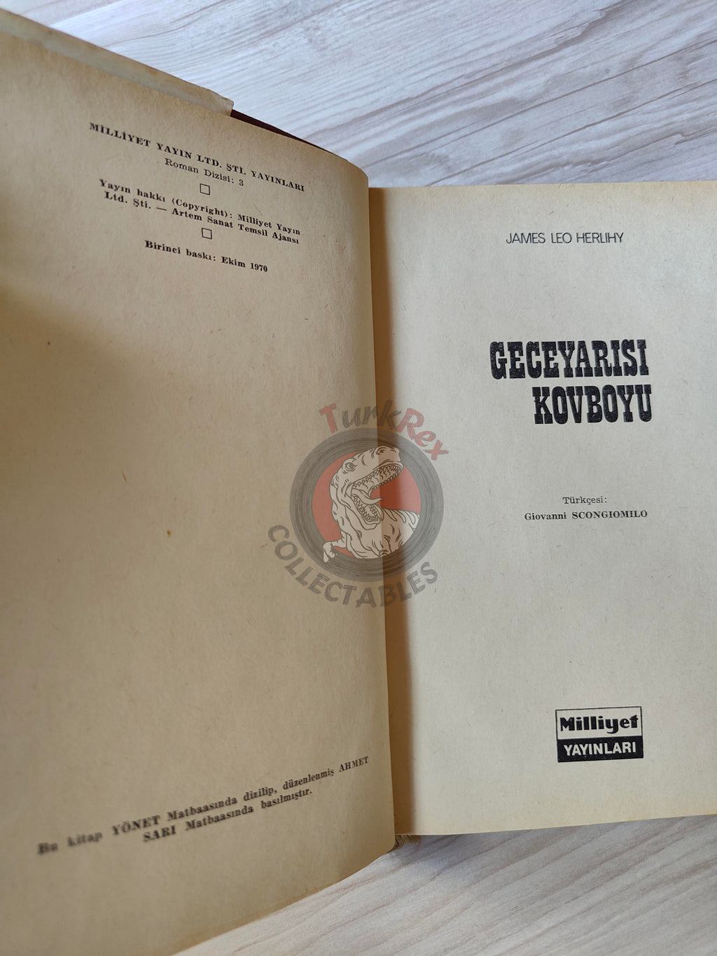 James Leo Herlihy – Midnight Cowboy 1970 1st HC/DJ Turkish Book Turkey