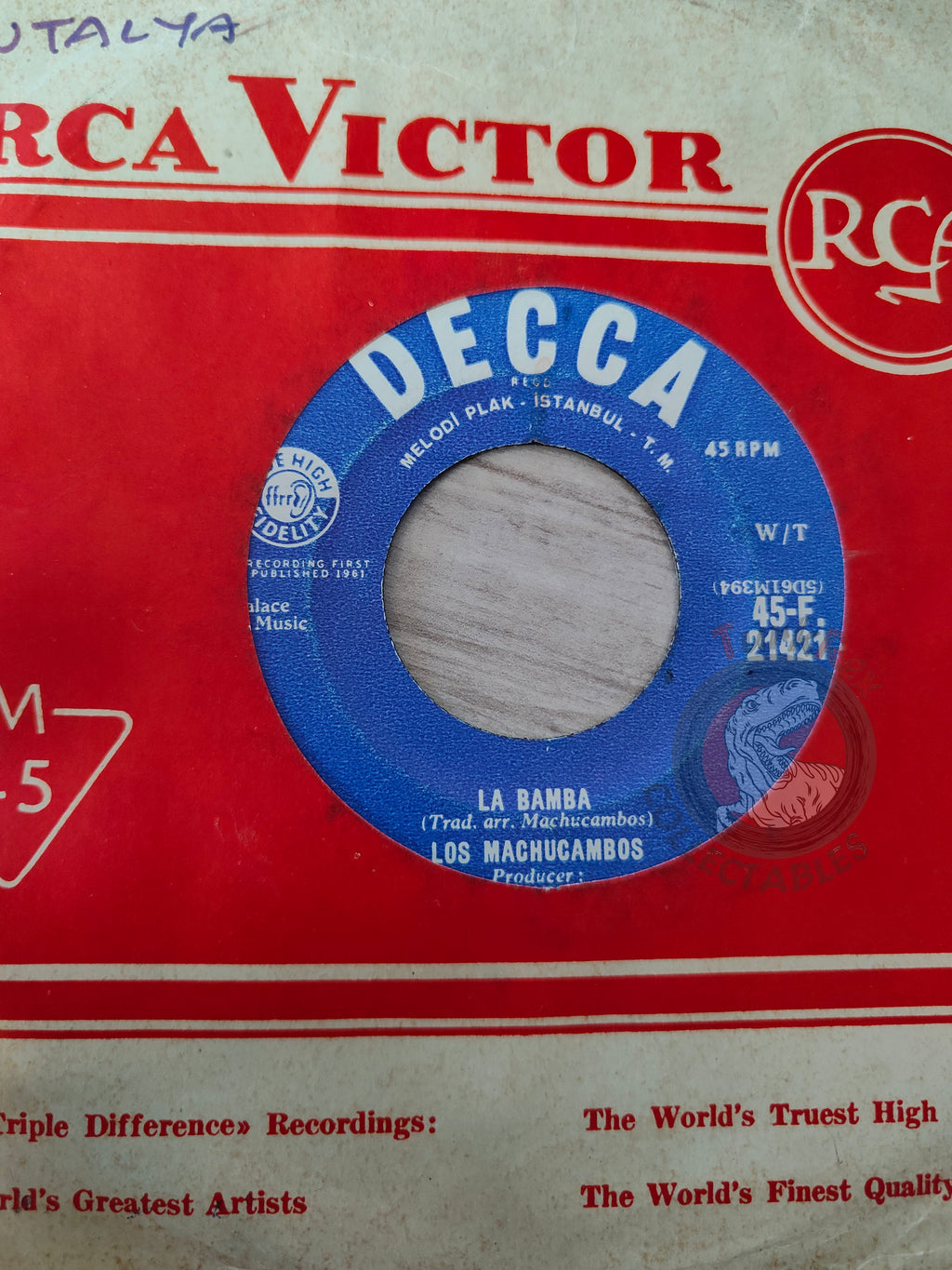 Los Machucambos – La Bamba 7" Turkish Pressing Vinyl Turkey Edition