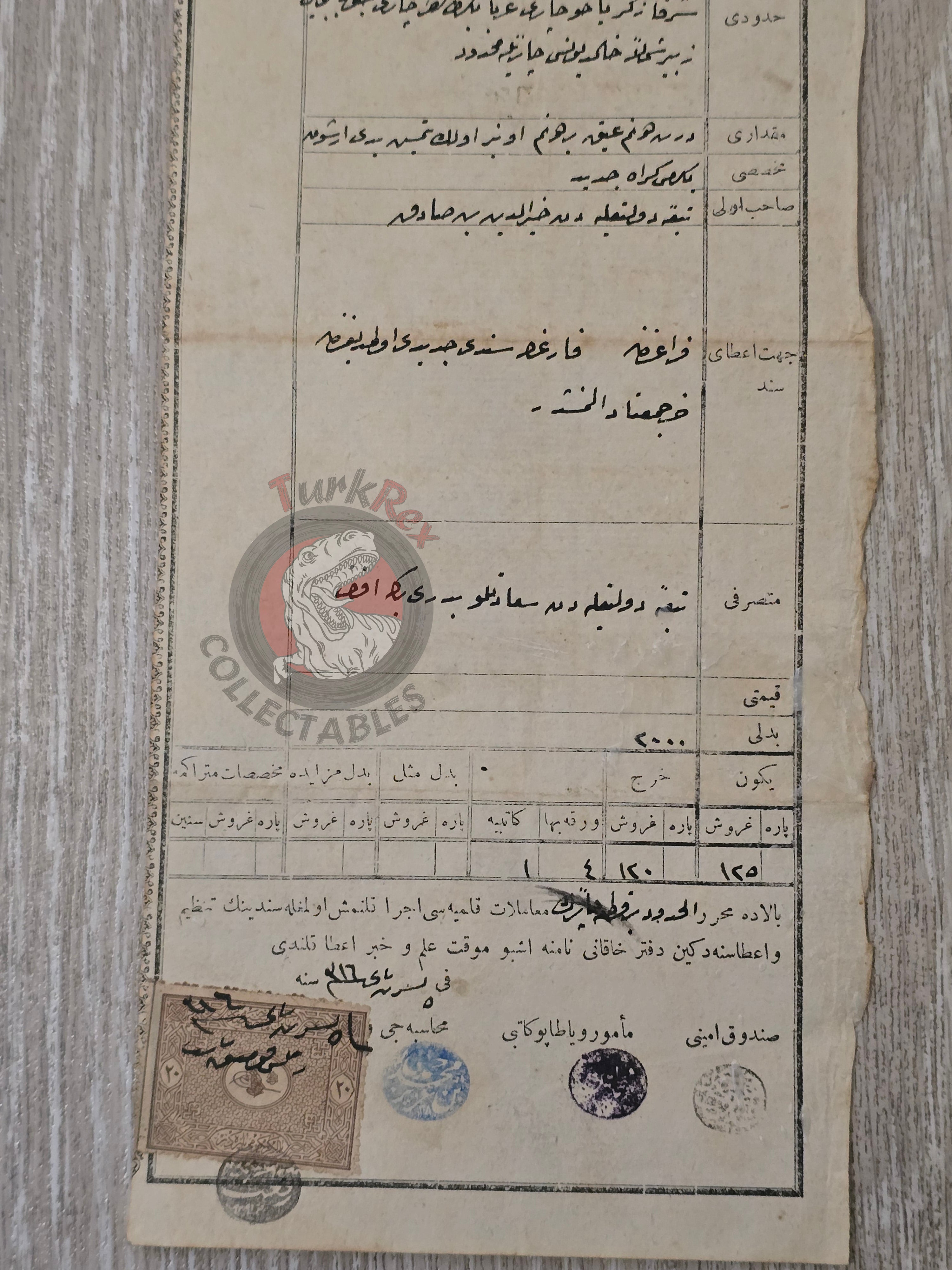 Ottoman 1900 Land Deed Meadow in Kosovo Title Deed Balkans Muslim İpek Sanjak