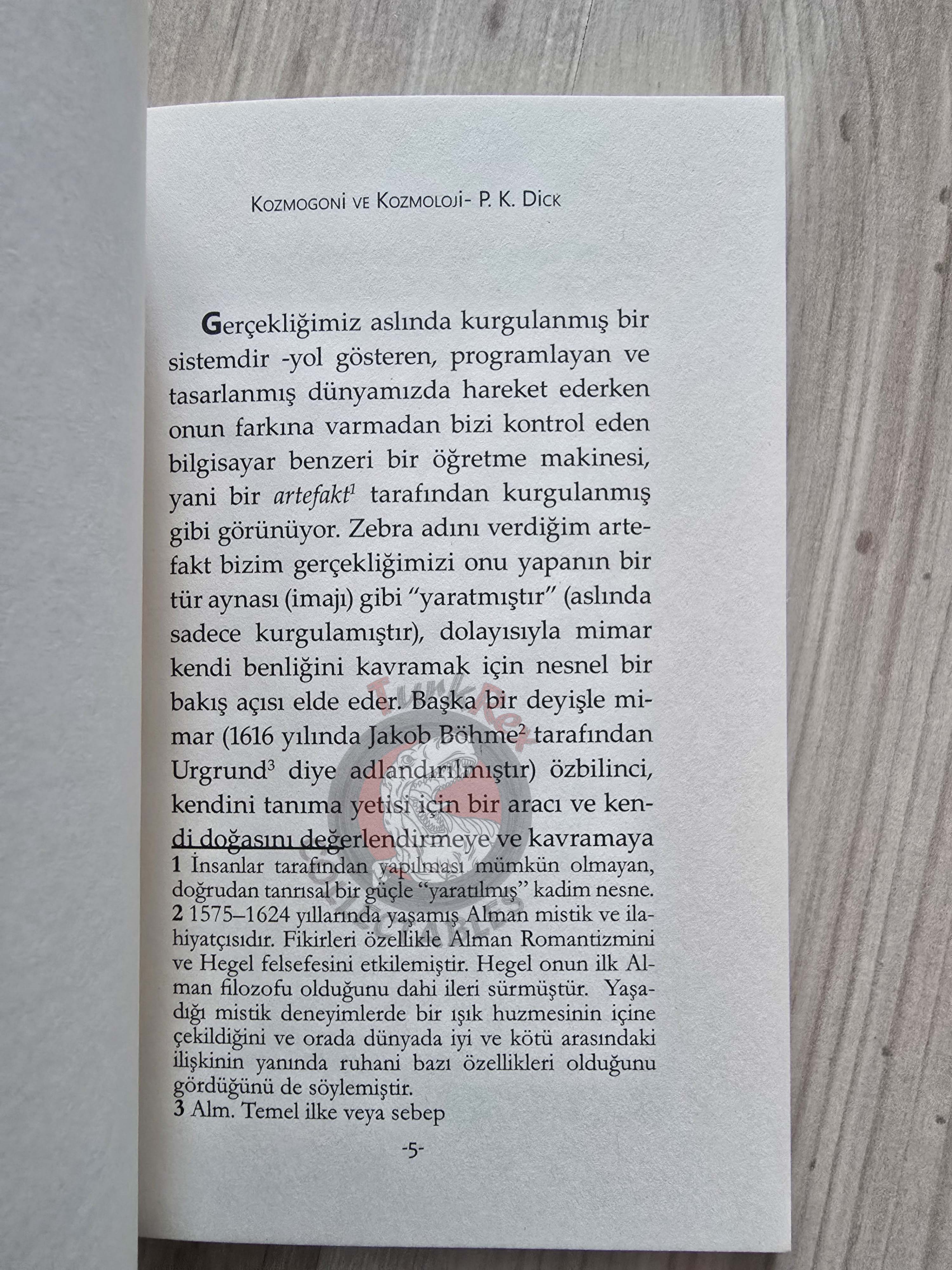 Philip K. Dick – Cosmogony and Cosmology 2015 Turkish Book Turkey