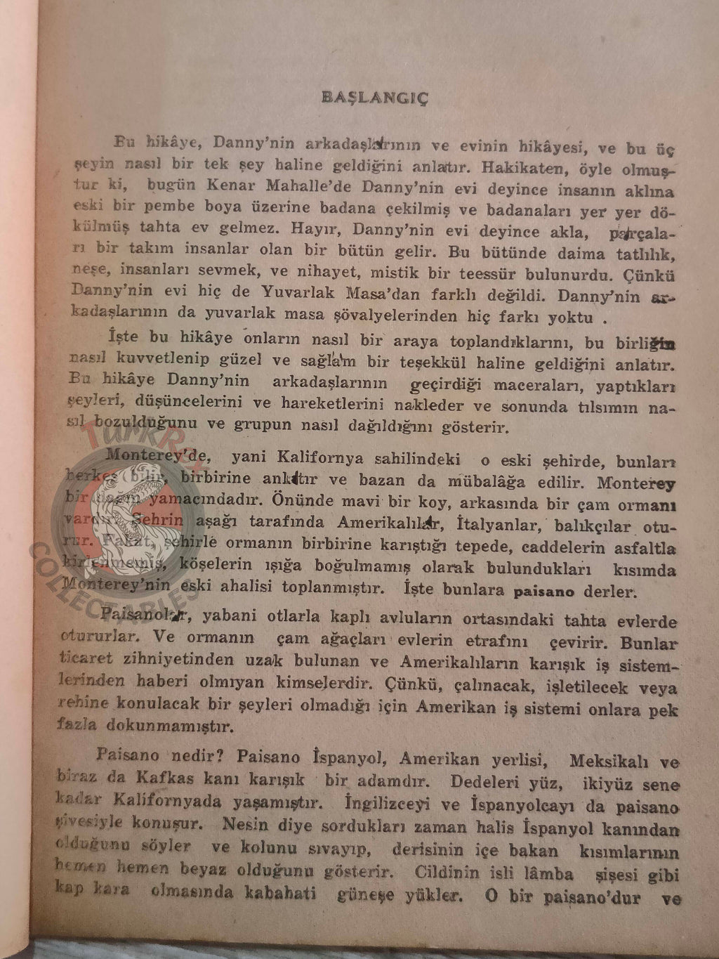 John Steinbeck – The Moon is Down 1940s 1st Turkish Book Turkey Hedy Lamarr