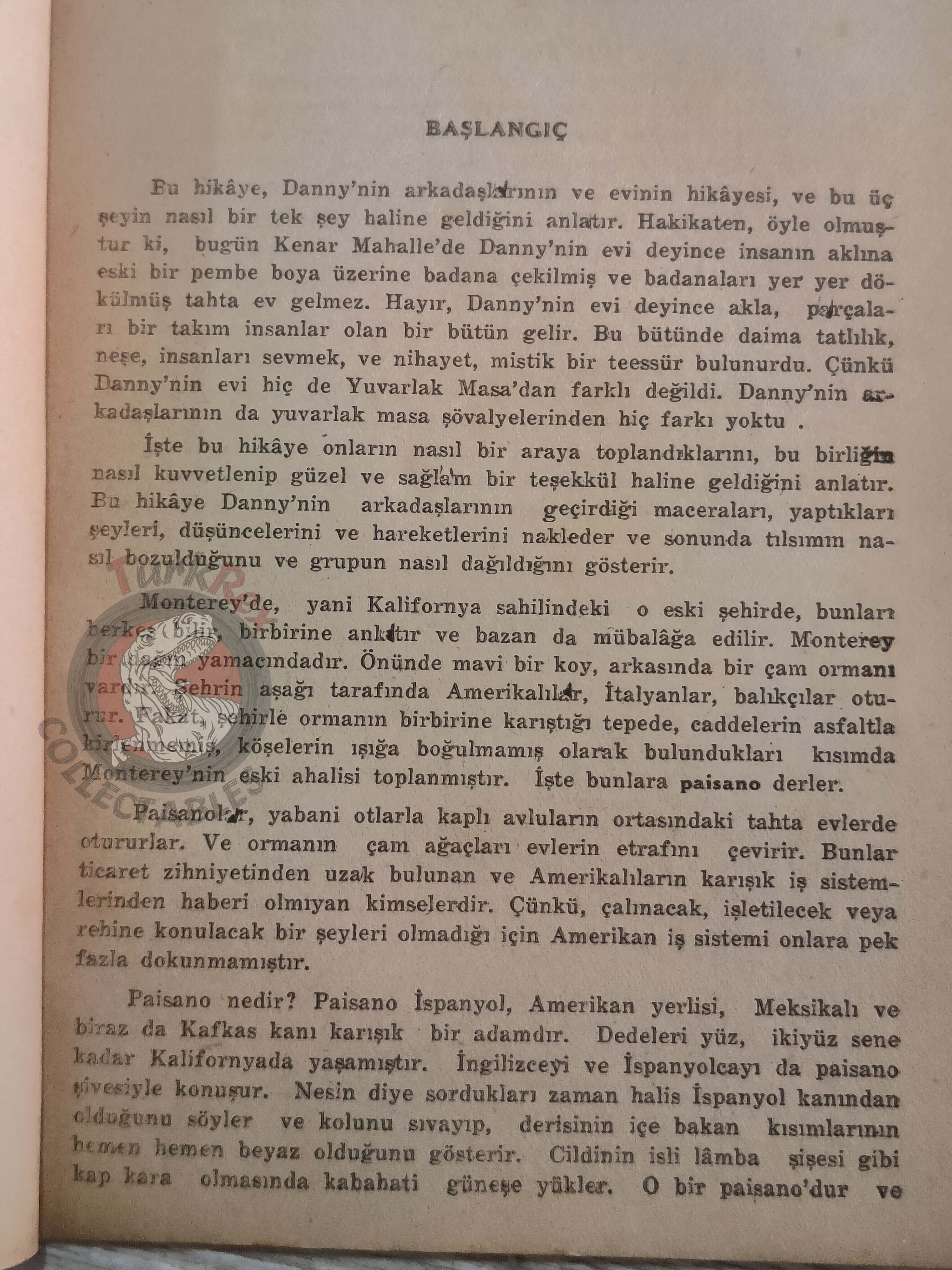 John Steinbeck – The Moon is Down 1940s 1st Turkish Book Turkey Hedy Lamarr
