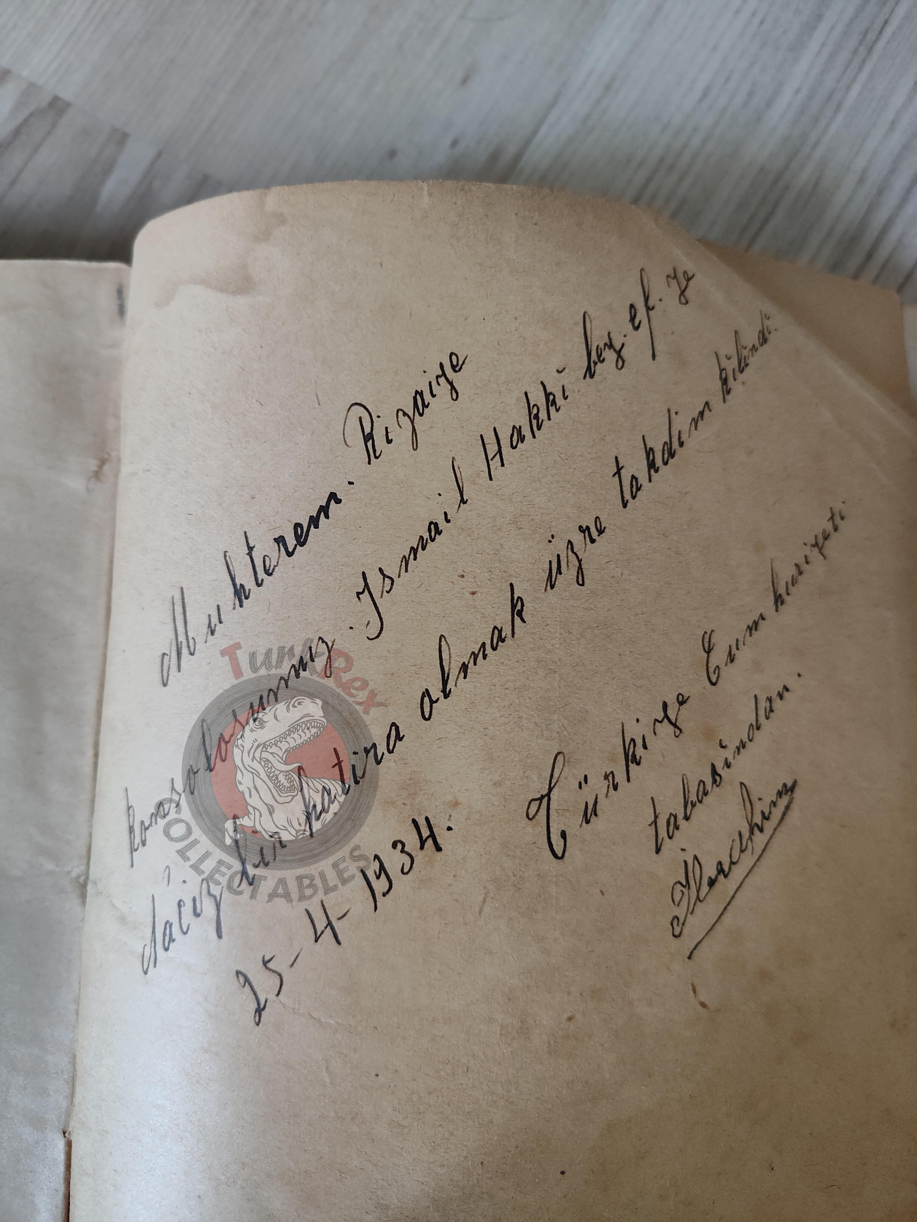 Rubaiyat of Omar Khayyam 1927 Ottoman Script Turkish Book Signed Illustrated