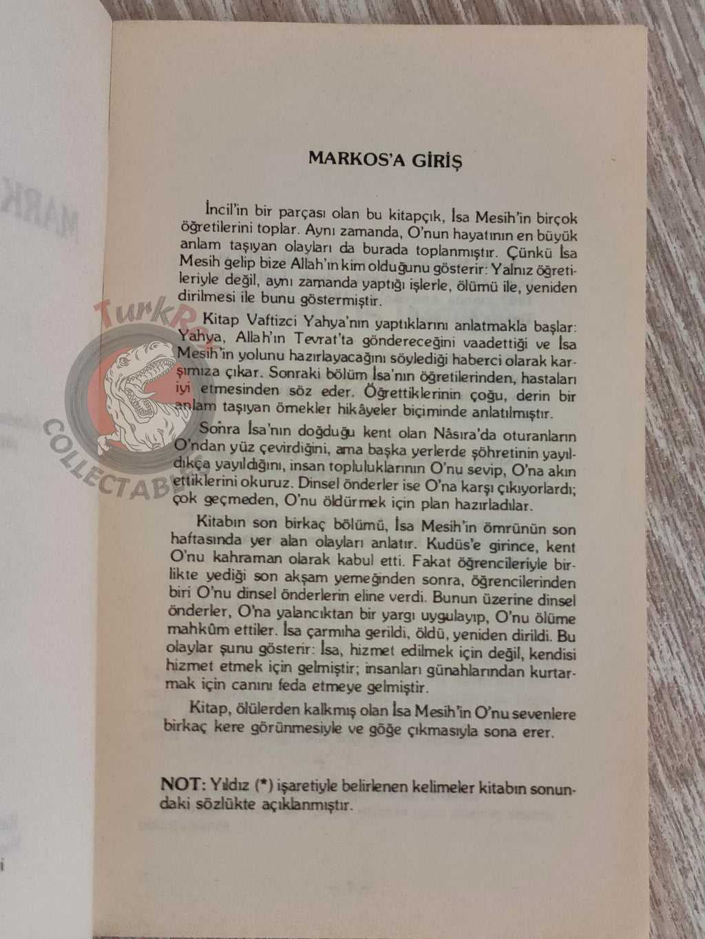 The Gospel of Mark Bible 1985 Turkish Book New Testament