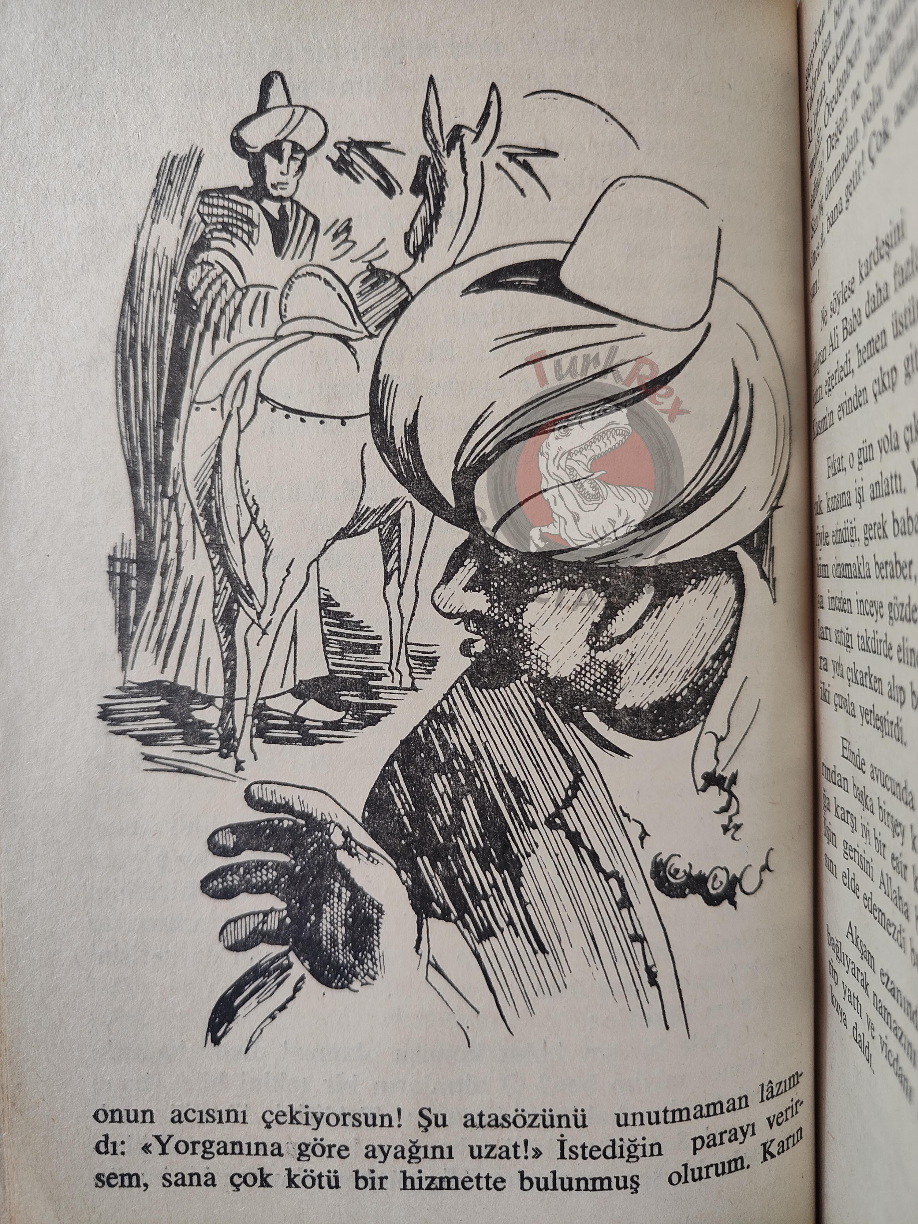 Ali Baba and the Forty Thieves 1967 Turkish Book Turkey 1001 Nights Illustrated