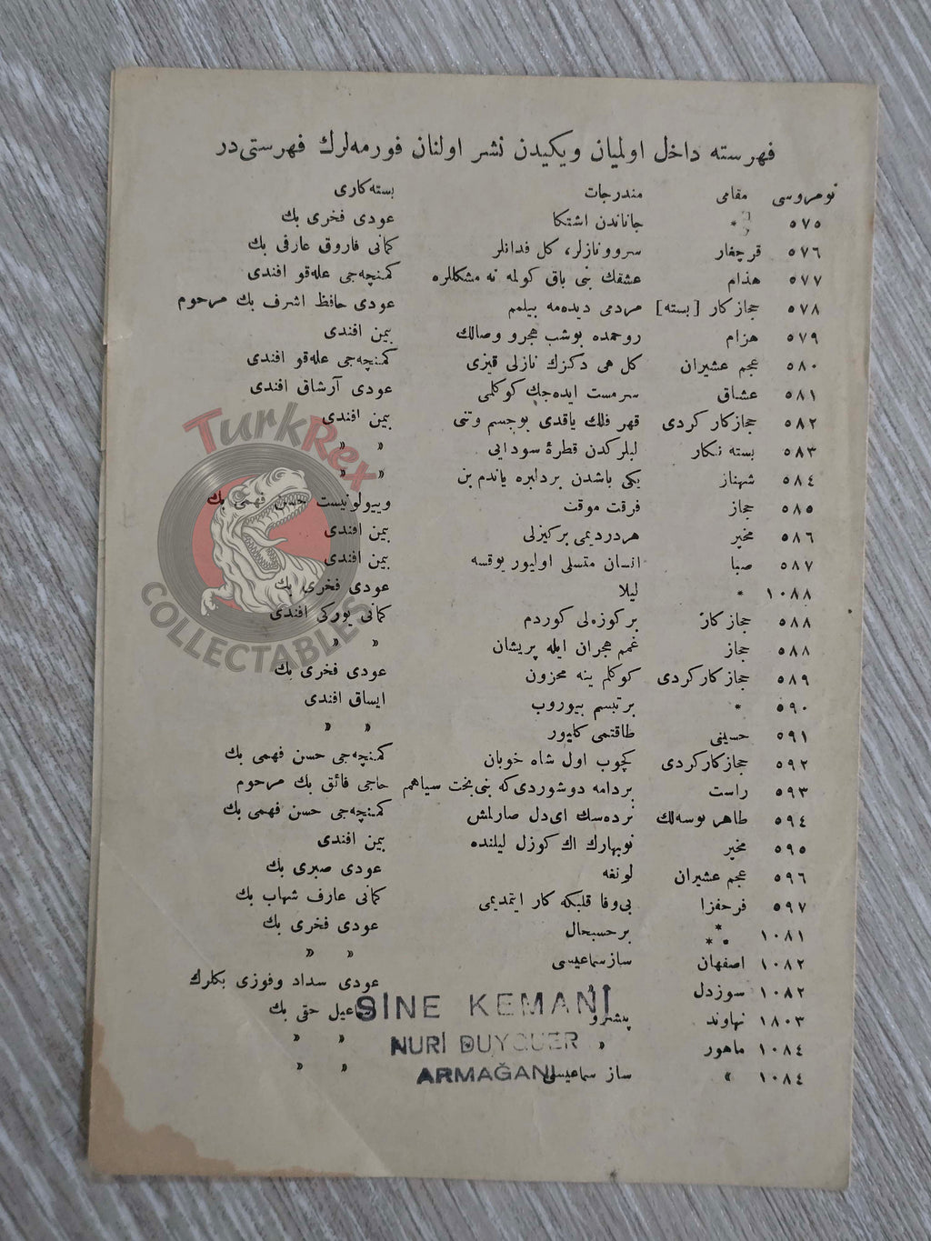 Ahmed Yekta Bey – Laleler İçinde Ottoman Turkish 1920s Musical Notes Sheet Empire