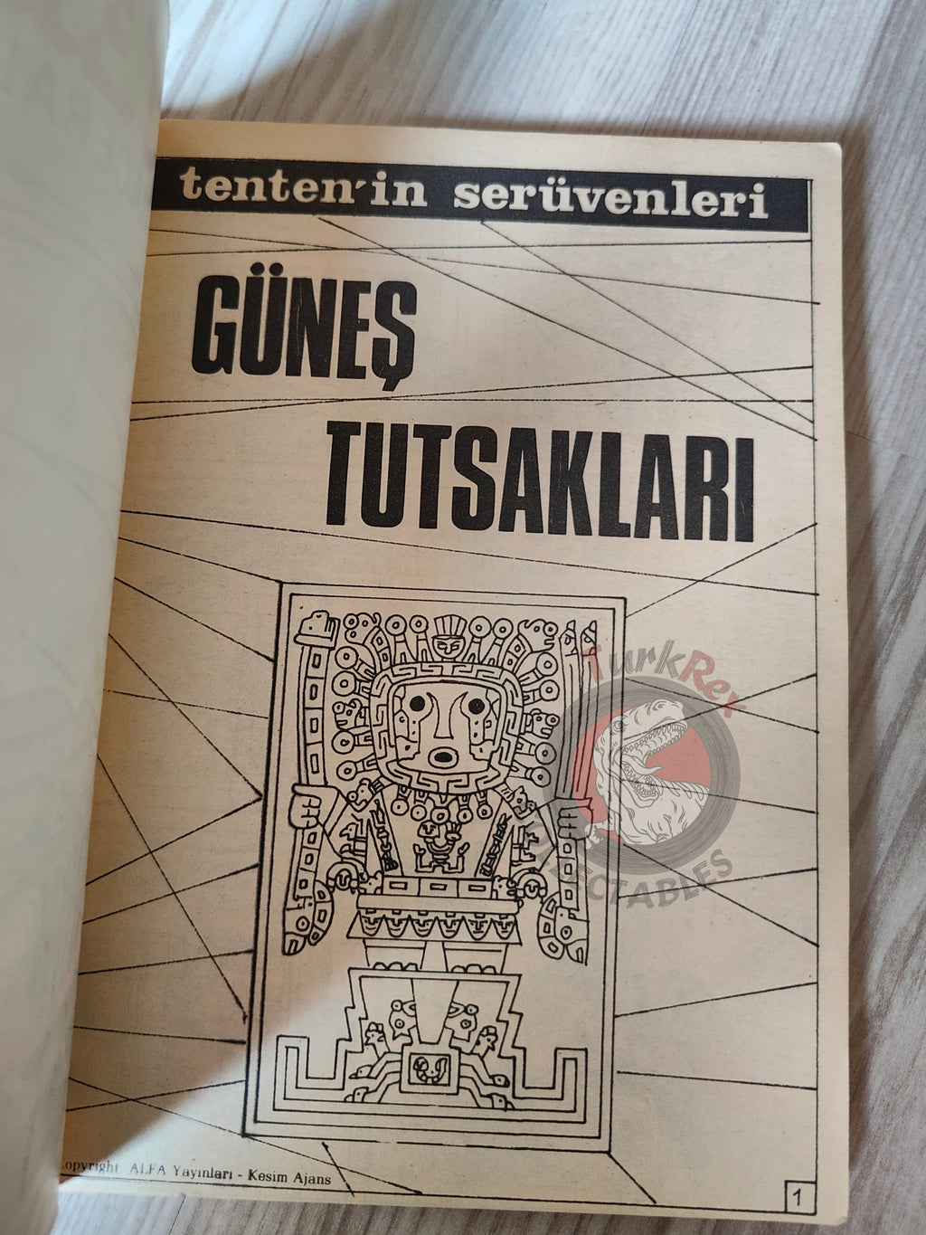 Tintin – Prisoners of the Sun 1983 Turkish Edition Comic Turkey Herge's Death
