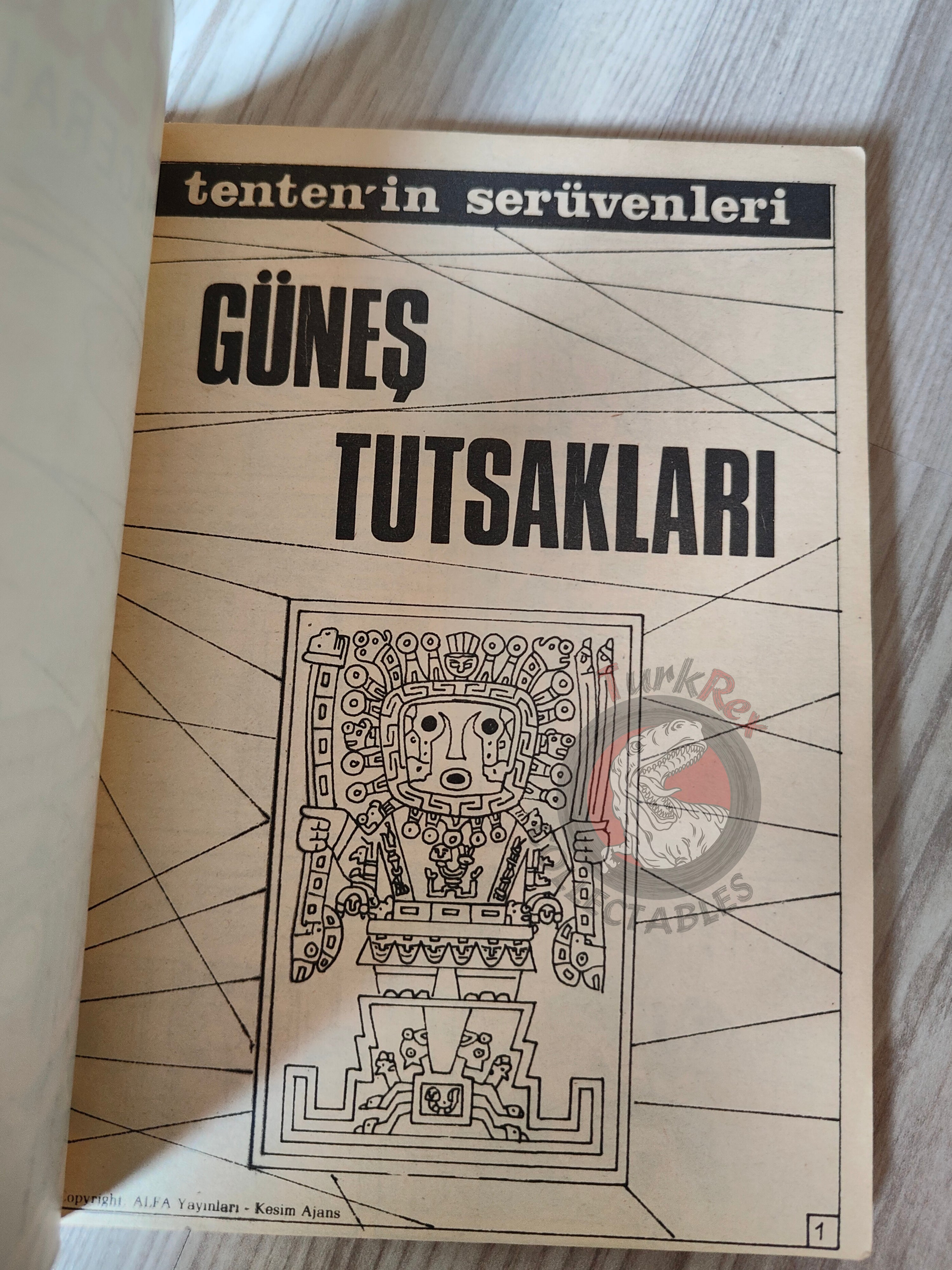 Tintin – Prisoners of the Sun 1983 Turkish Edition Comic Turkey Herge's Death