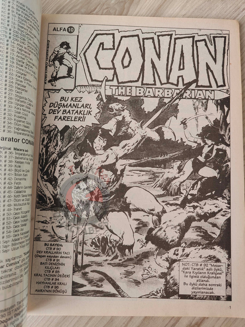 Conan The Barbarian #10 2001 Turkish Comic Turkey #92 #93 #94 #95