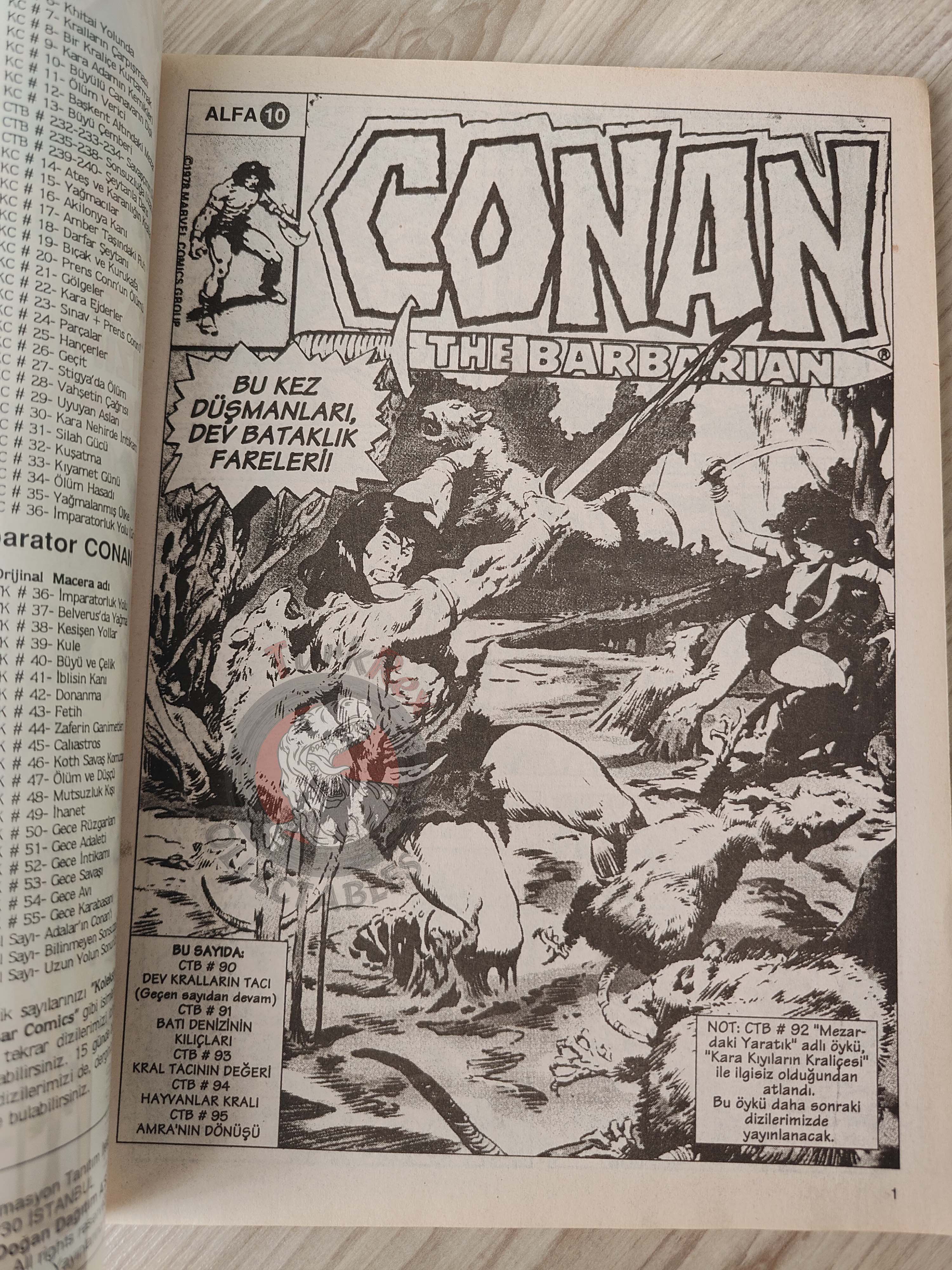Conan The Barbarian #10 2001 Turkish Comic Turkey #92 #93 #94 #95