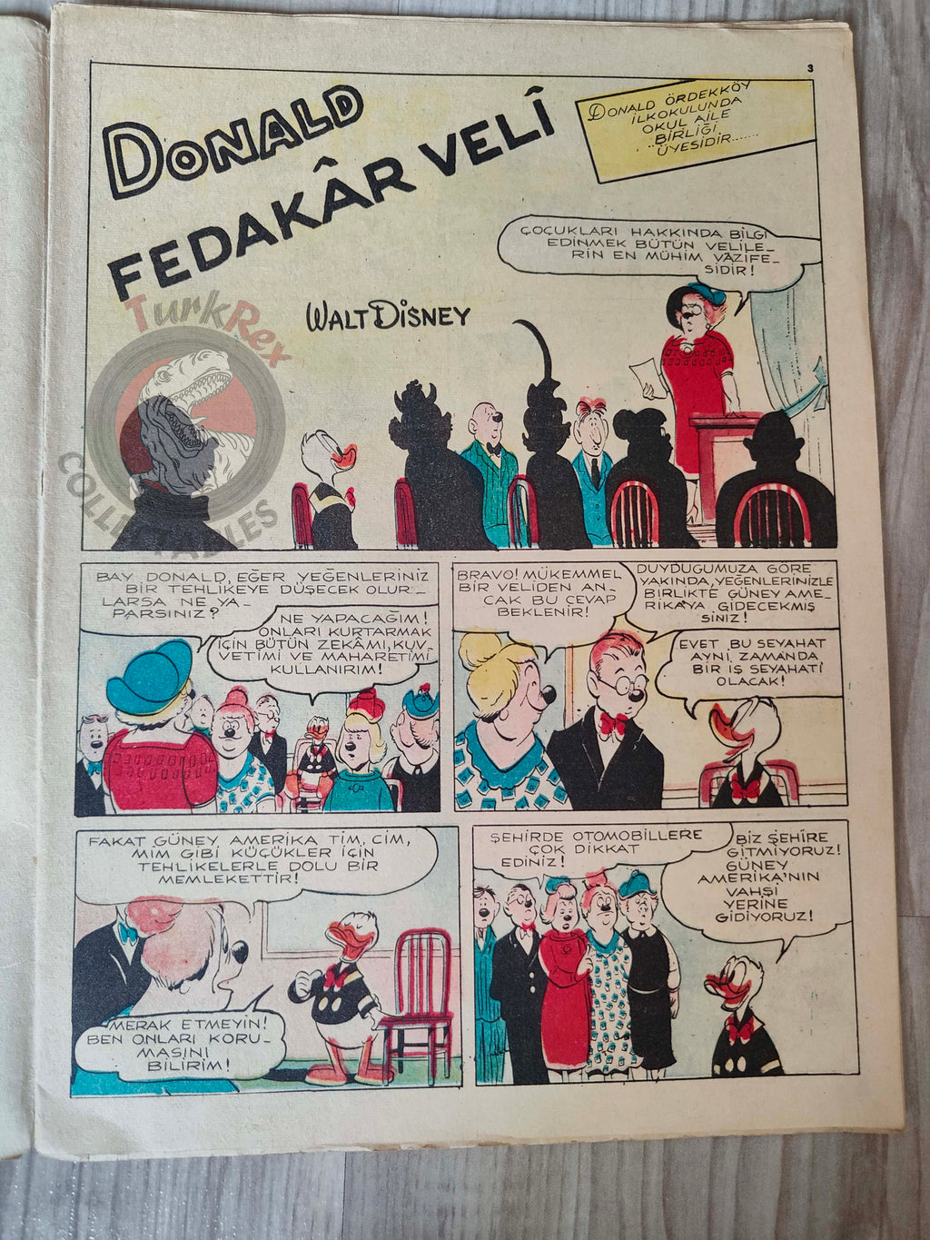 Mickey Mouse Mag #56 1963 Turkish Comic Turkey Walt Disney Donald Duck Chip ’n Dale