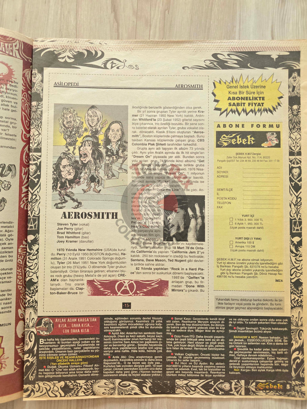 Şebek Fanzine 1997 Rob Halford Judas Priest  Turkish Mag Stratovarius Led Zeppelin Metallica
