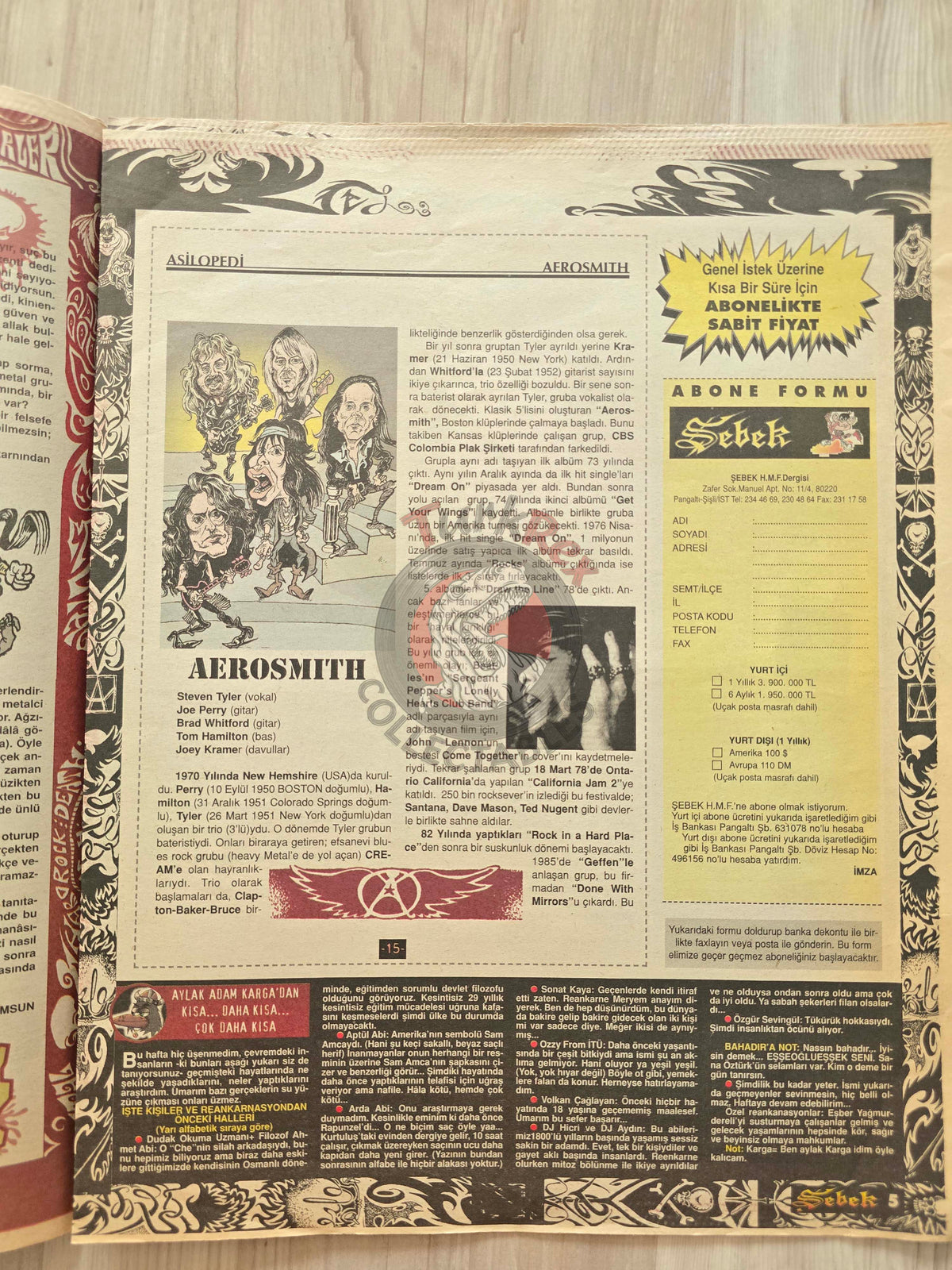 Şebek Fanzine 1997 Rob Halford Judas Priest  Turkish Mag Stratovarius Led Zeppelin Metallica