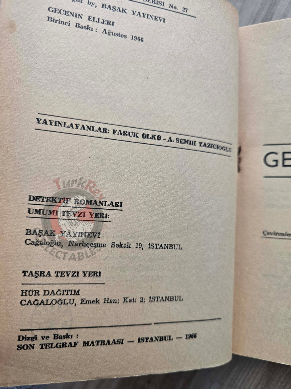Gavin Lyall – The Wrong Side of the Sky 1966 1st Turkish Book Turkey
