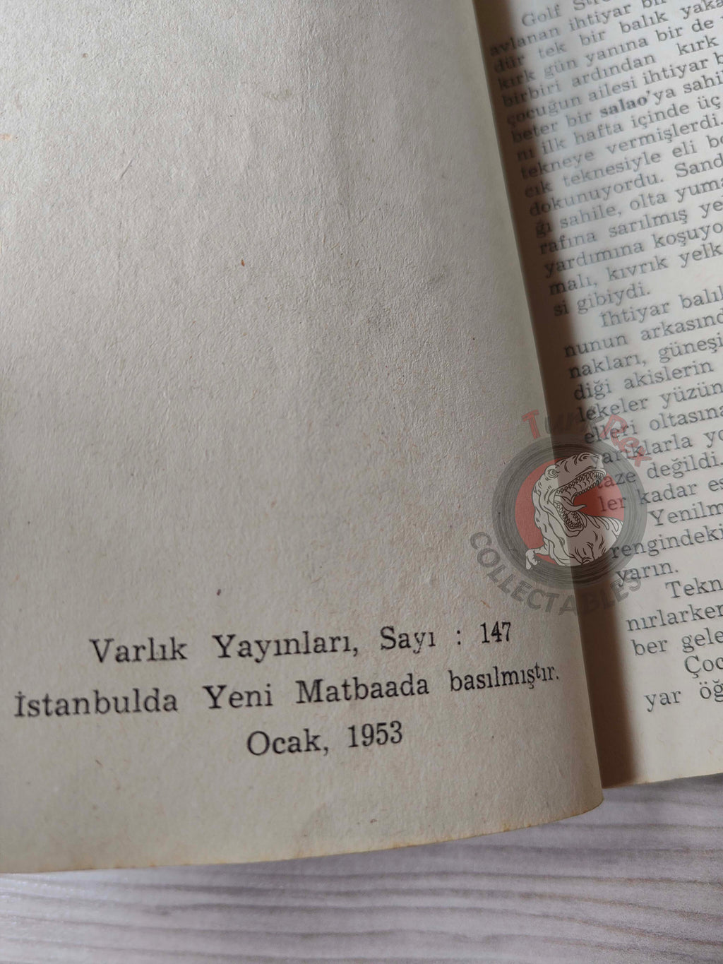 Ernest Hemingway – The Old Man and the Sea 1953 1st Turkish Book Turkey