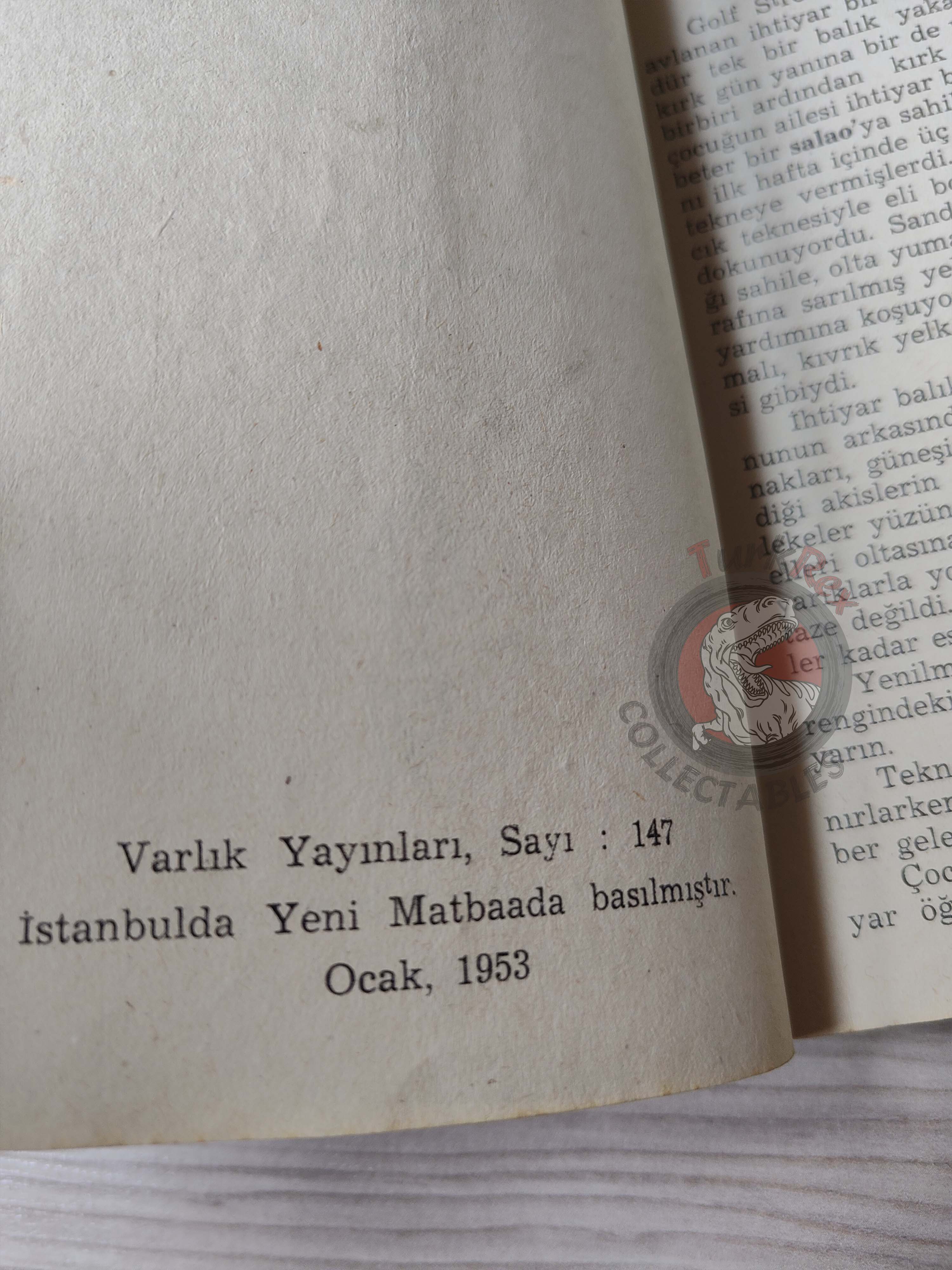 Ernest Hemingway – The Old Man and the Sea 1953 1st Turkish Book Turkey