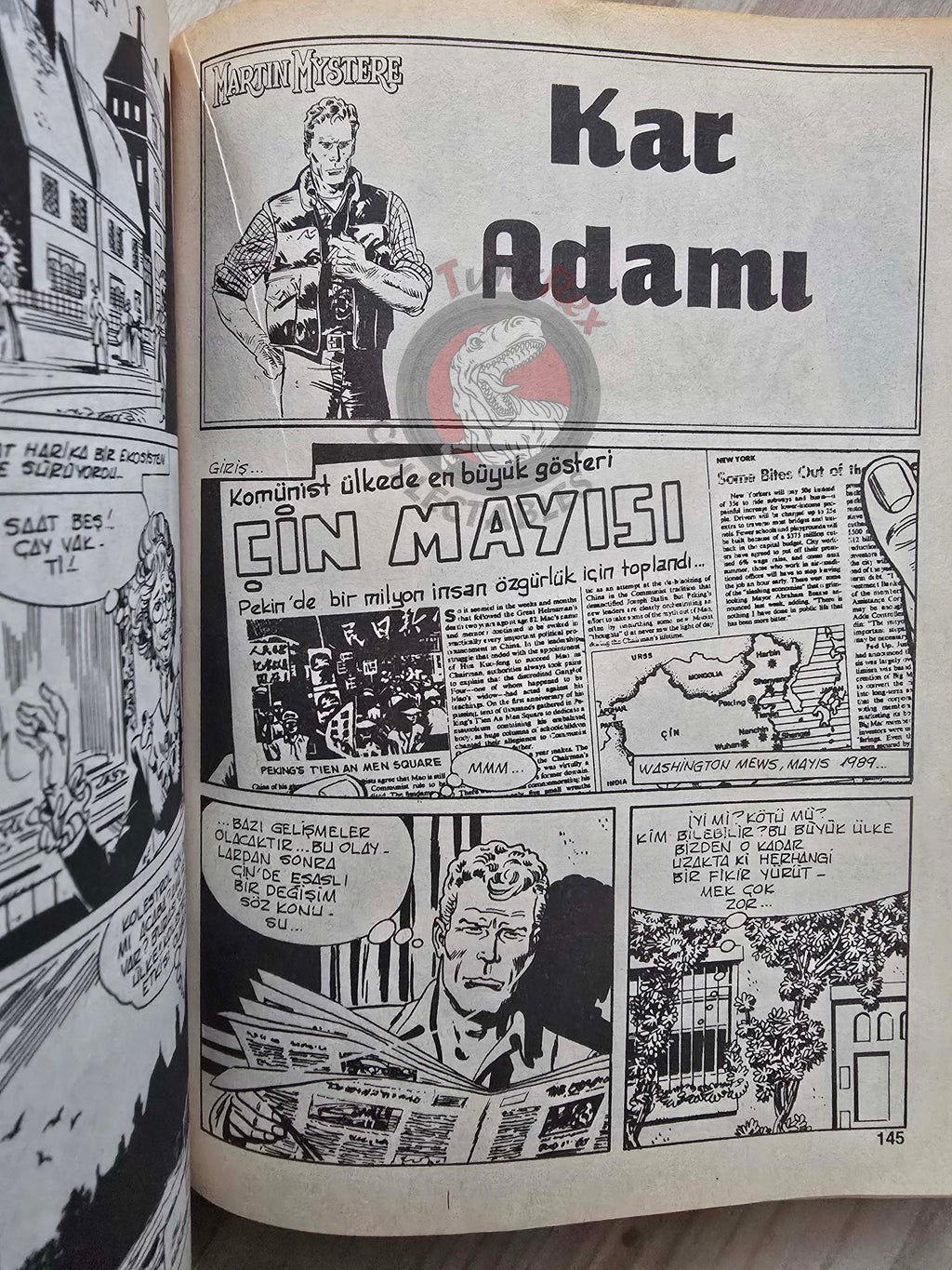 Martin Mystère #35 La Terra Che Non C’è 80s Turkish Comic Turkey #86 #87
