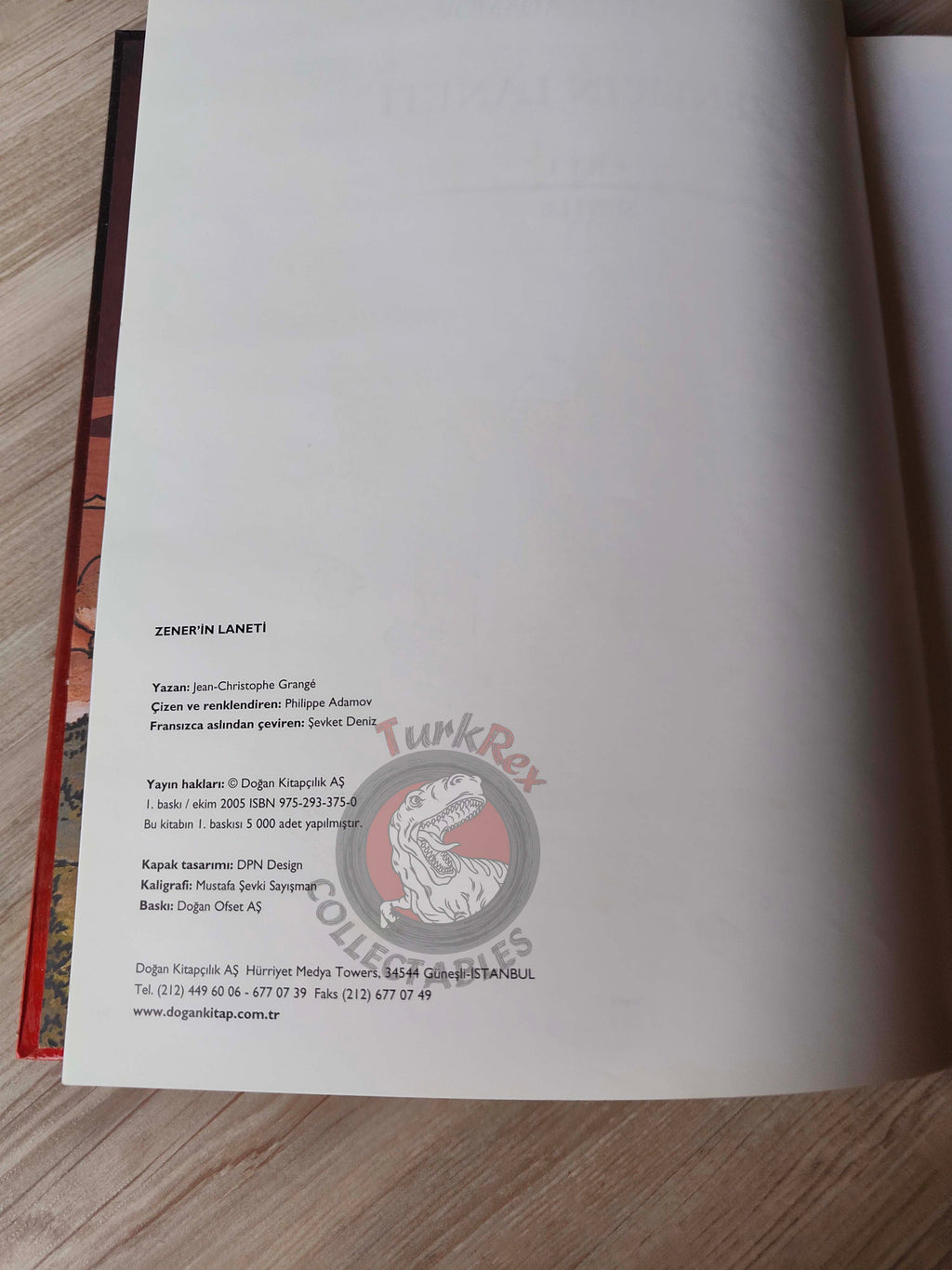 La malédiction de Zener Vol #1 Sibylle HC Turkish Comic Turkey Jean-Christophe Grangé