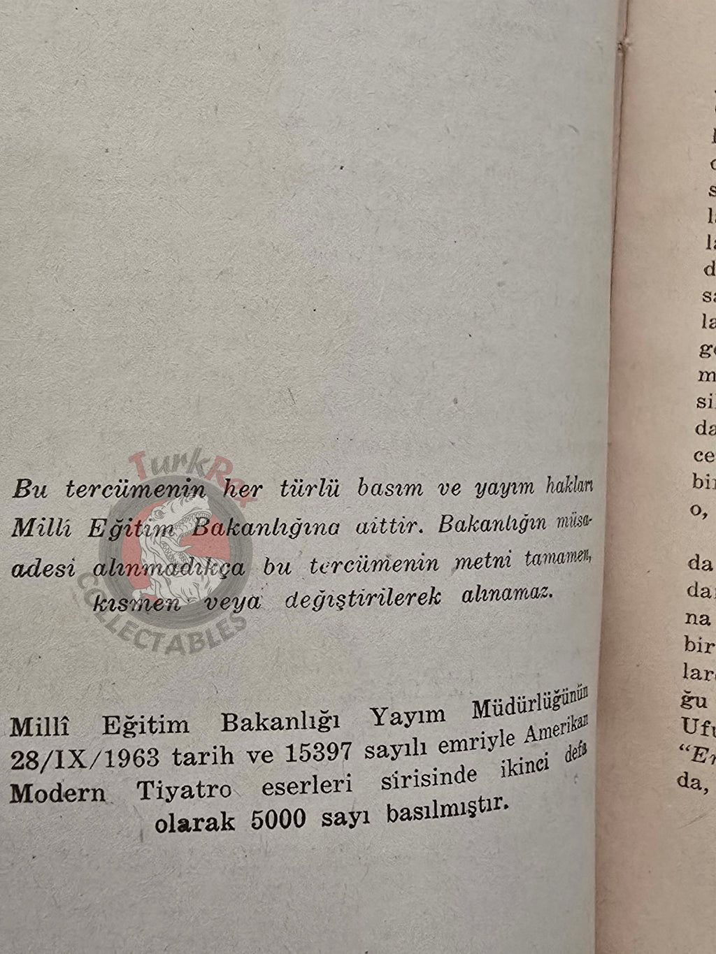 Eugene O’Neill – Strange Interlude 1966 Turkish Book Turkey