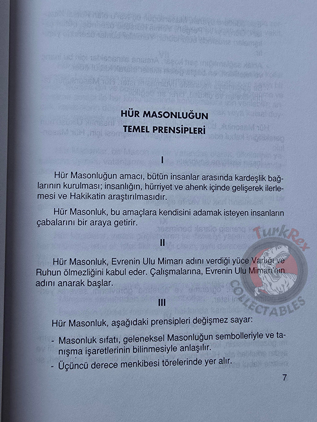 Basic Principles of Freemasonry and Constitution of the Grand Lodge 2006 Masonic Masons Turkish Turkey