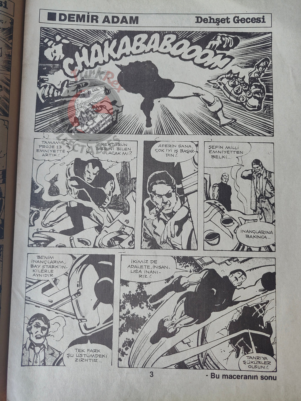 Iron Man #2 Demir Adam 1989 Turkish Comic Turkey #129 #130 Newspaper Giveaway