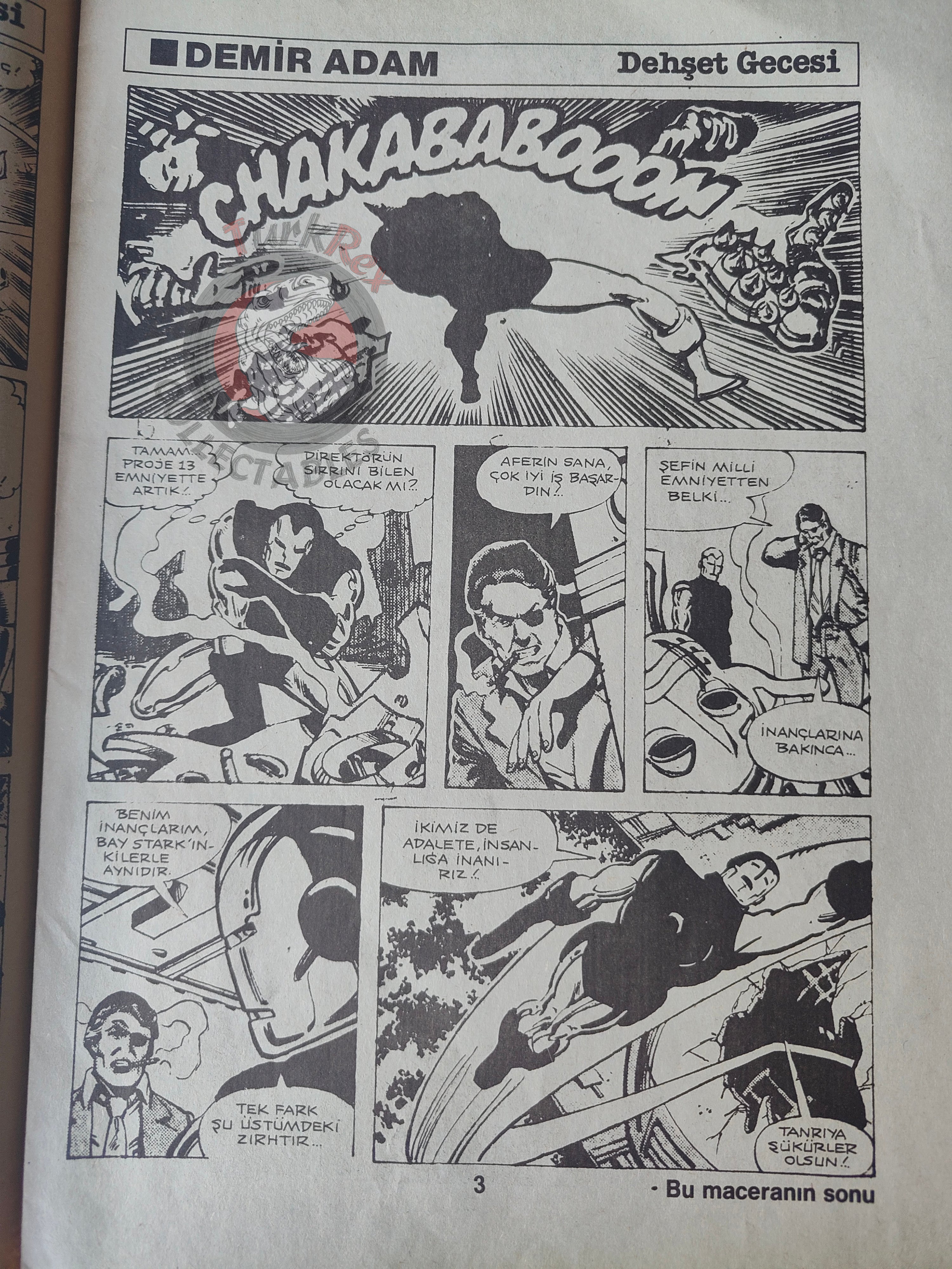 Iron Man #2 Demir Adam 1989 Turkish Comic Turkey #129 #130 Newspaper Giveaway