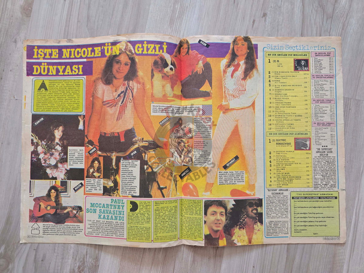 Hey Disko Şov 1982 Kim Wilde Turkish Mag Turkey Elvis Presley Nicole Eurovision Status Quo Whitesnake
